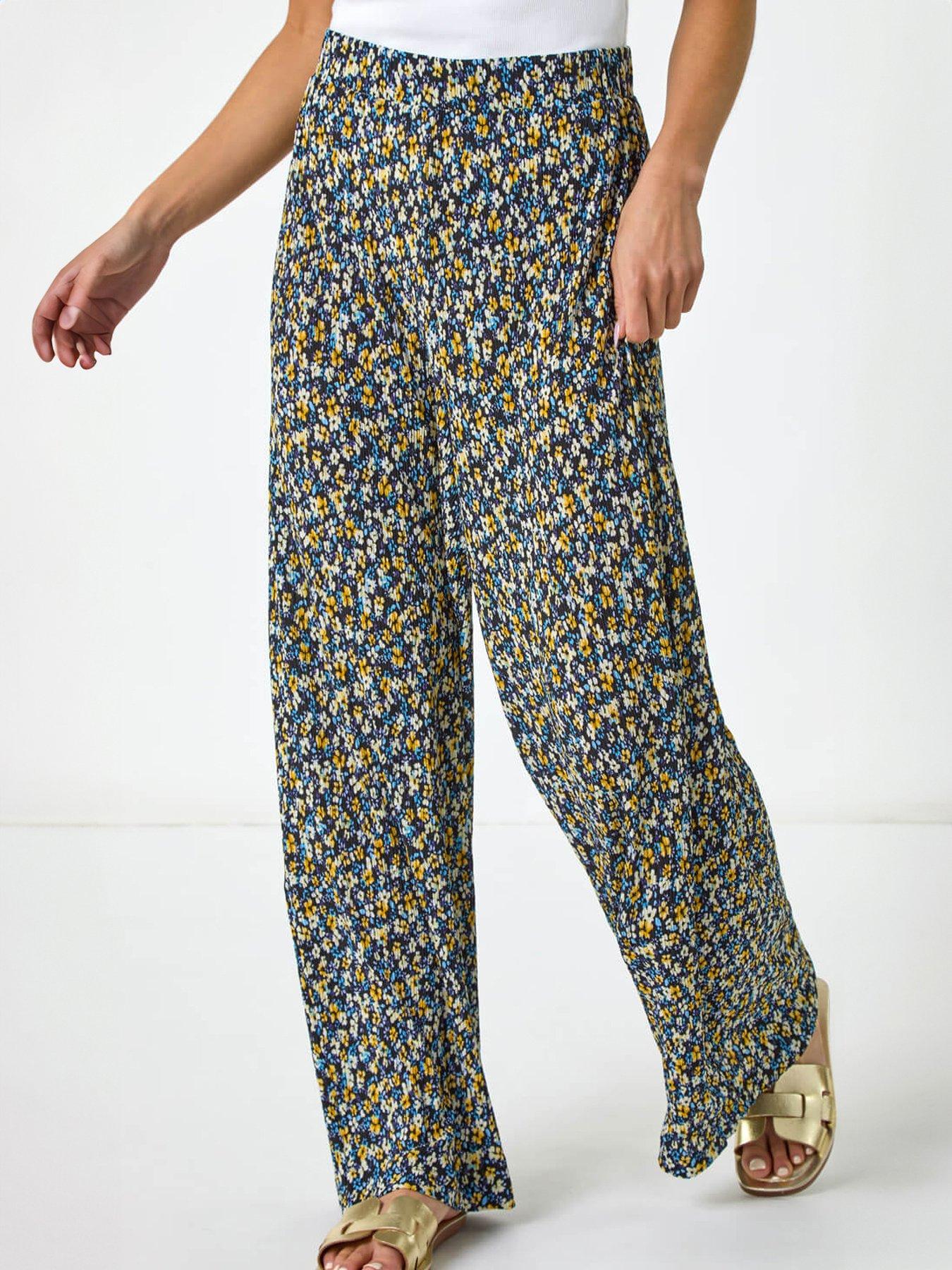 Roman Petite Ditsy Crinkle Trouser