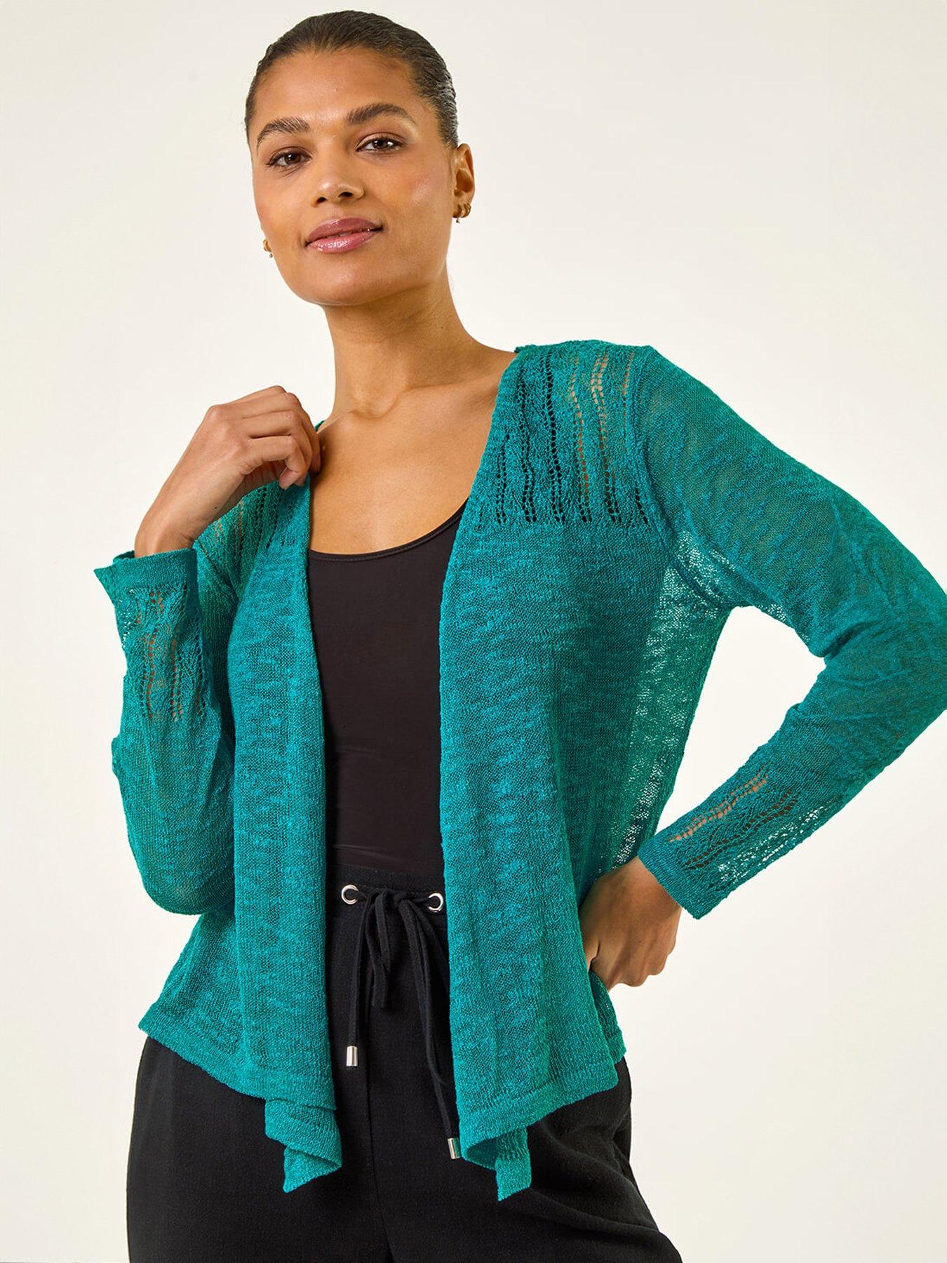 Roman Textured Knit Shrug