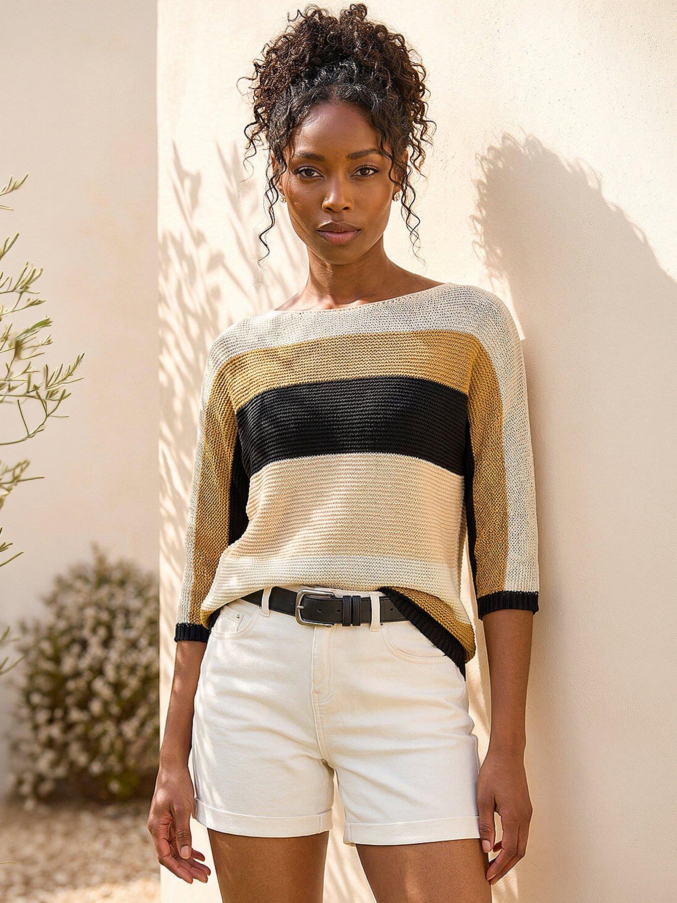 Image 1 of 5 of Roman Colour Block Stripe Jumper