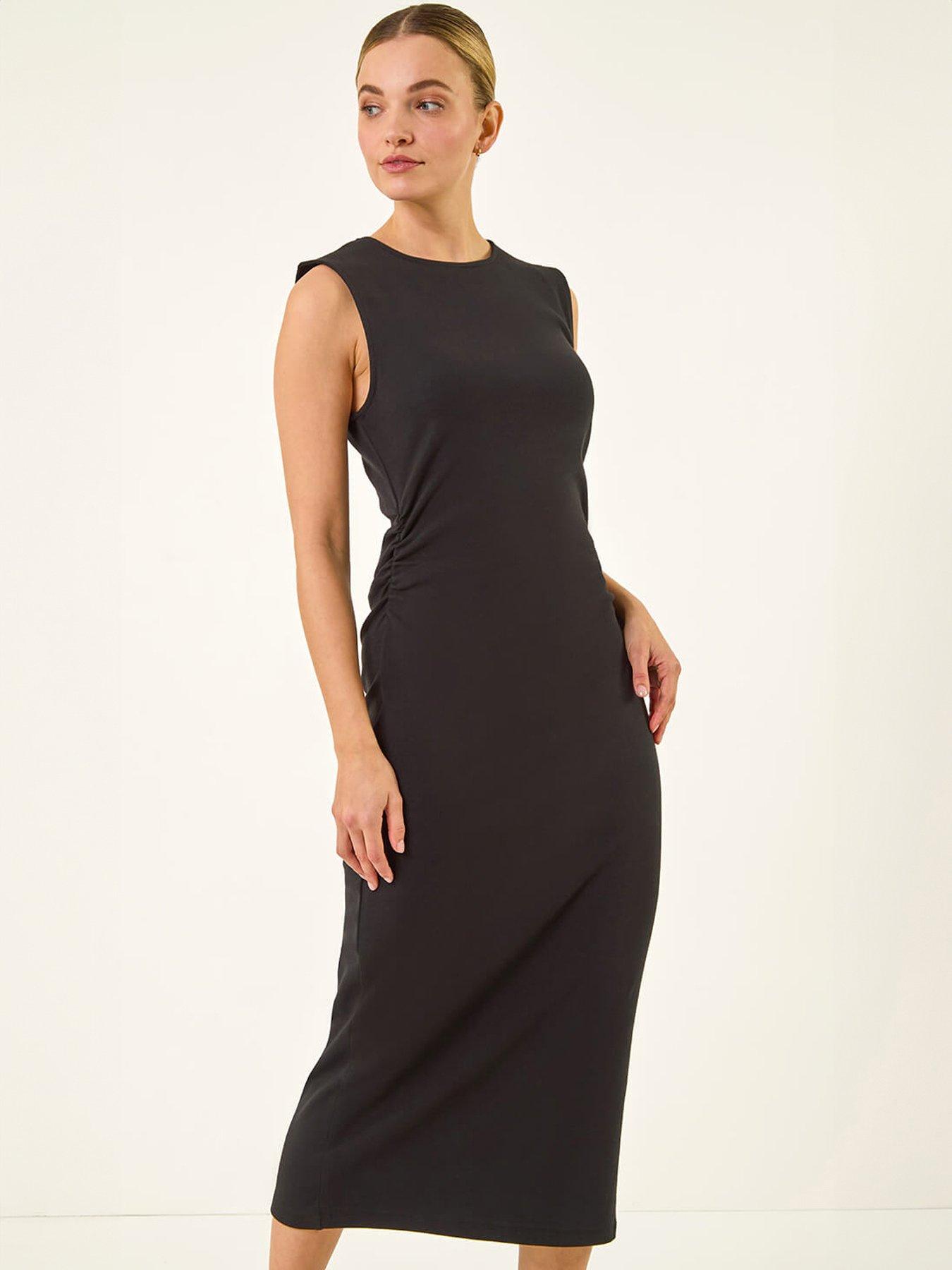 Image 1 of 5 of Roman Dusk Gathered Waist Midi Dress