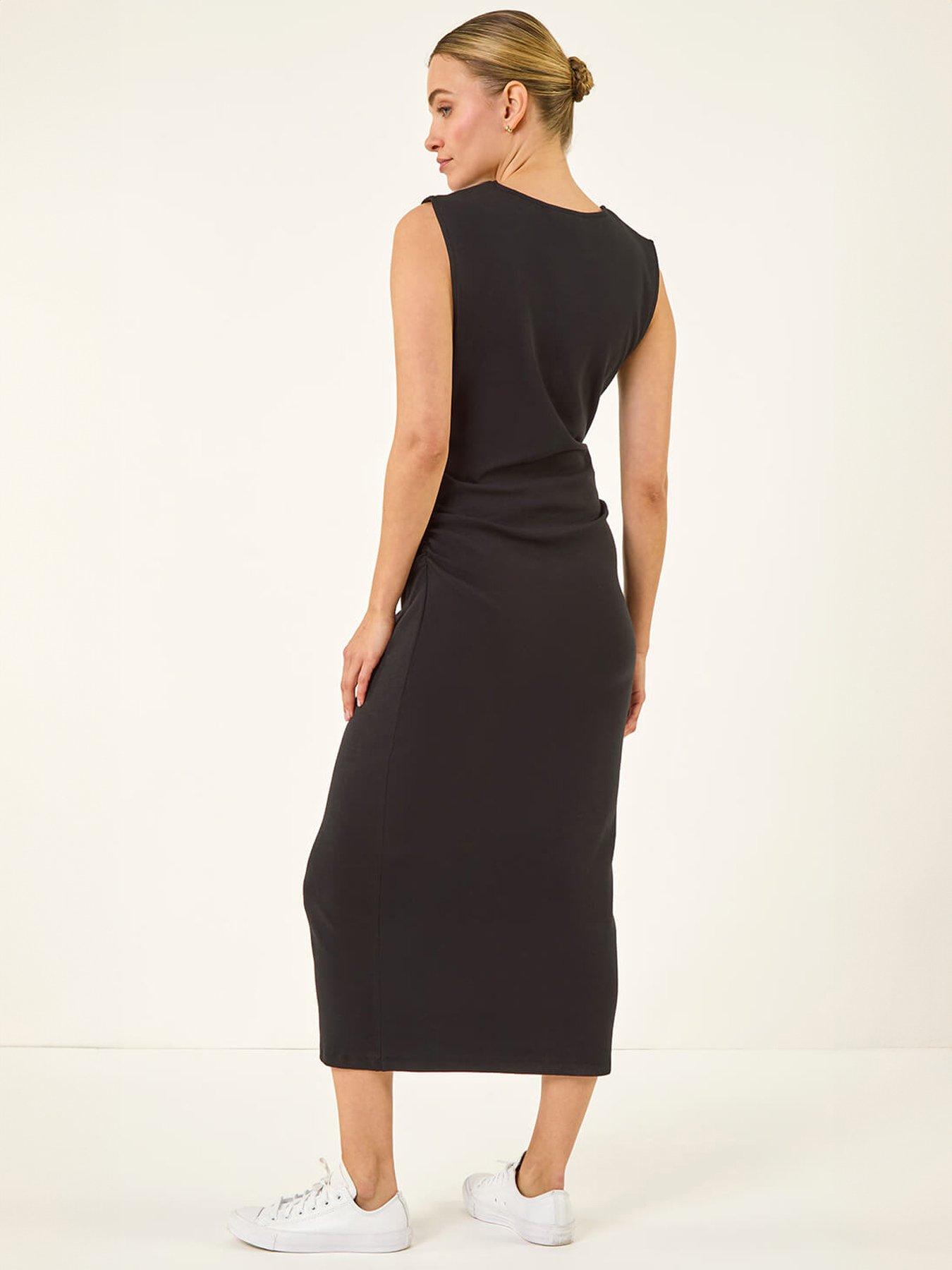 Image 2 of 5 of Roman Dusk Gathered Waist Midi Dress