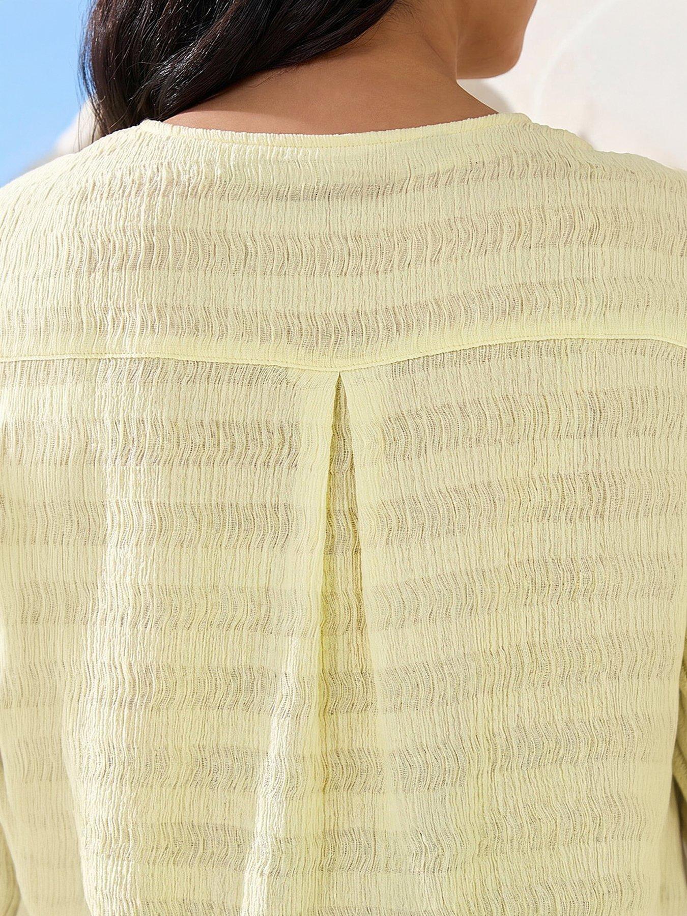 Image 2 of 4 of Roman Curve Stripe Textured Vest Top