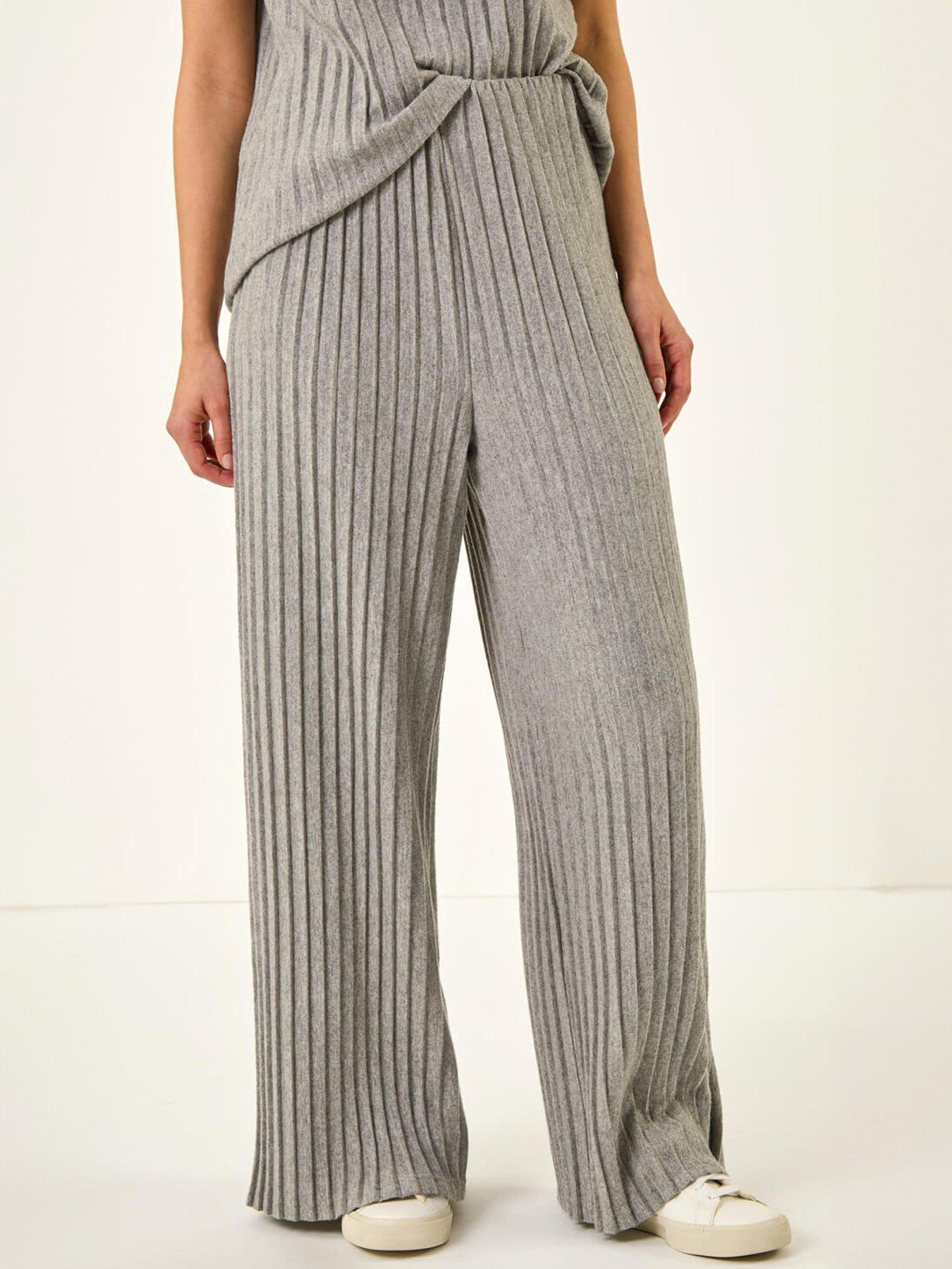 Roman Dusk Pleated Wide Leg Stretch Trouser