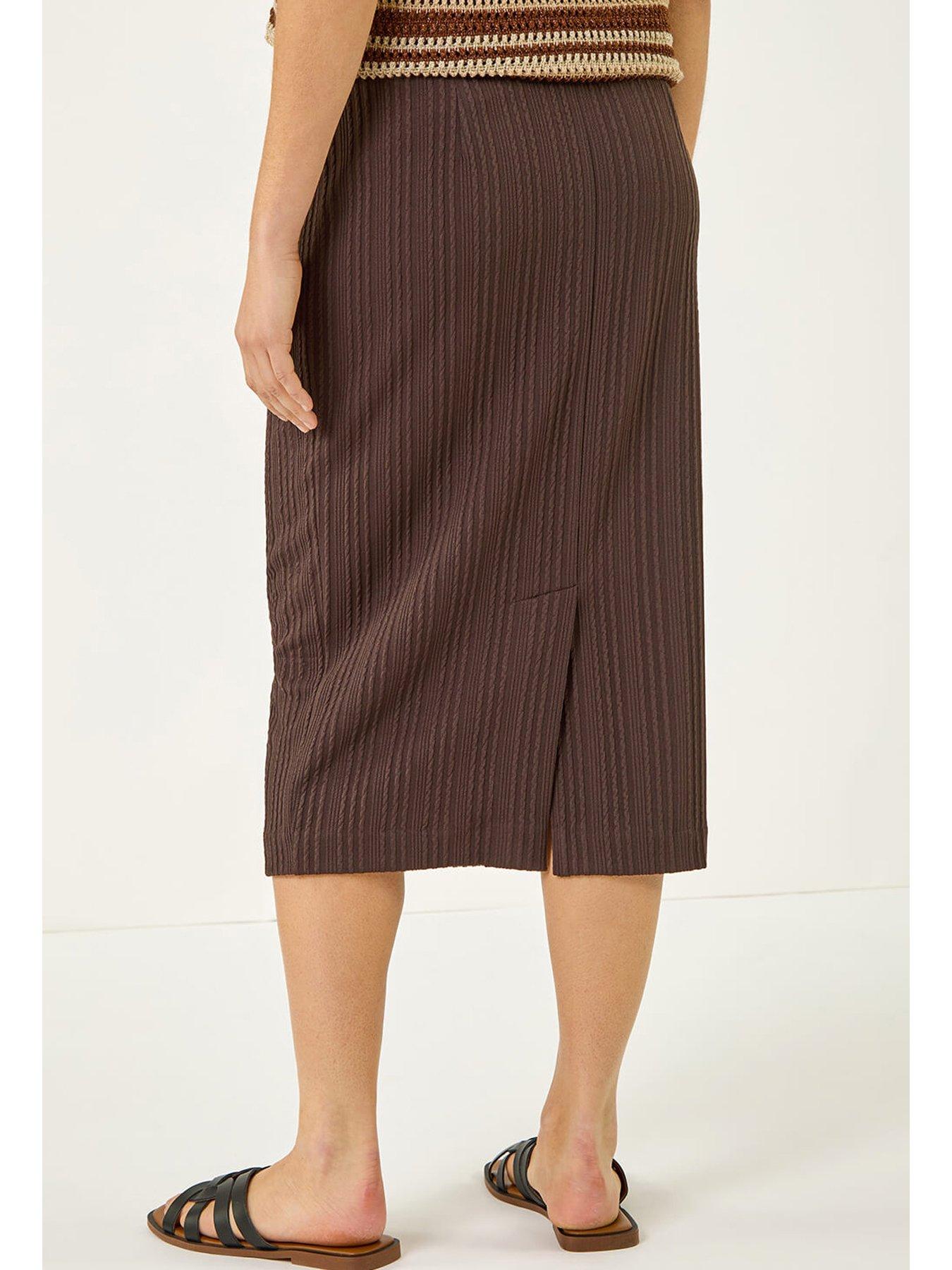 Image 4 of 5 of Roman Textured Chevron Stretch Skirt