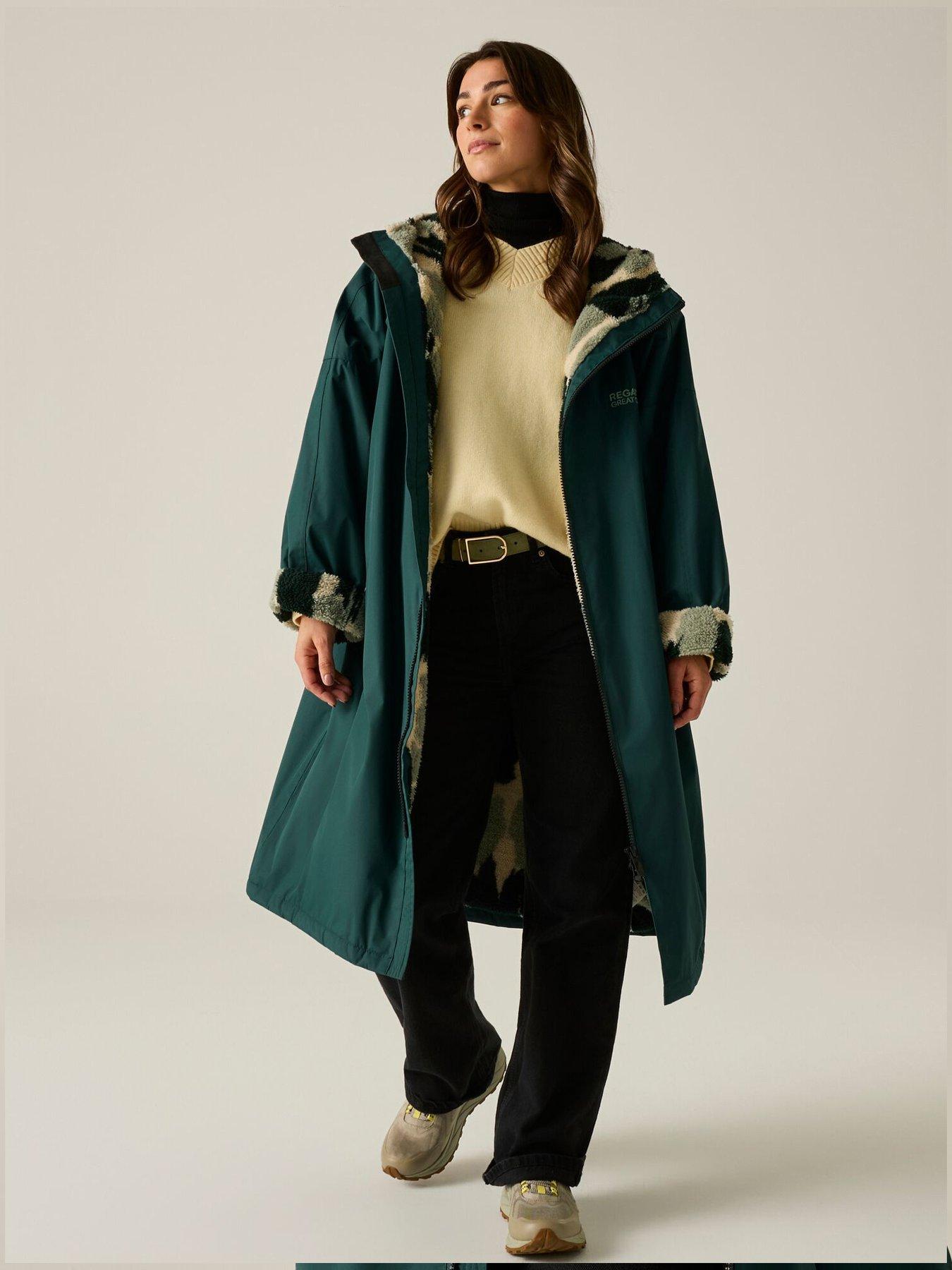Regatta Adult Waterproof Robe, Green, Size L-Xl, Women