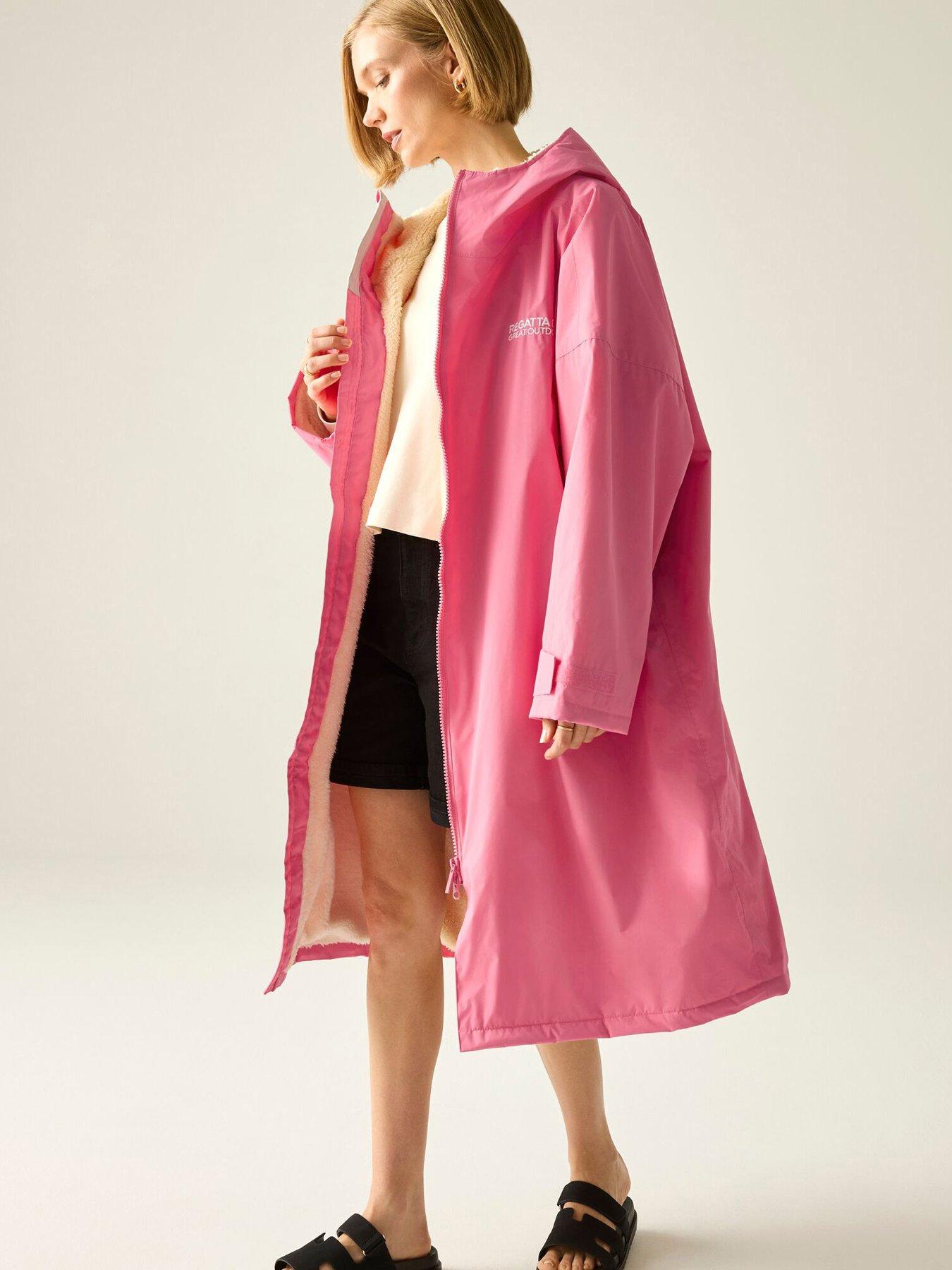 Regatta Adult Waterproof Robe, Pink, Size S-M, Women