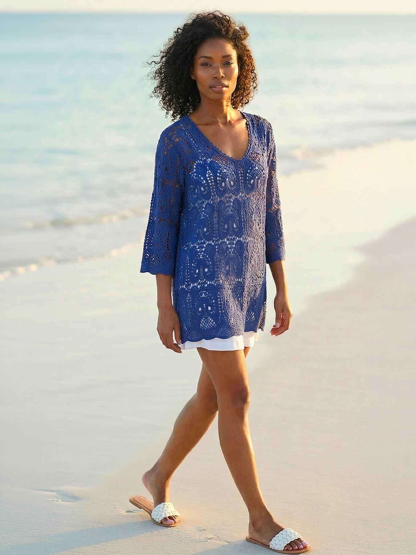 Roman Cotton Crochet Tunic Top