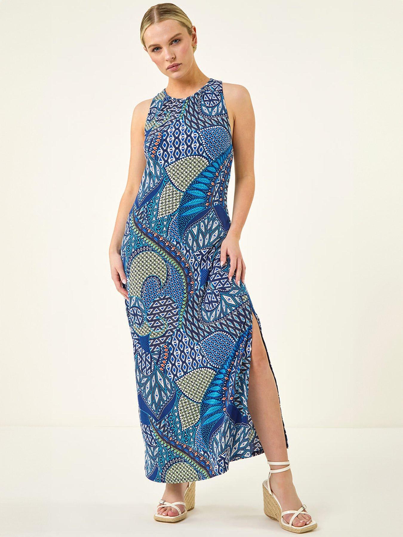Roman Petite Twist Back Maxi Dress