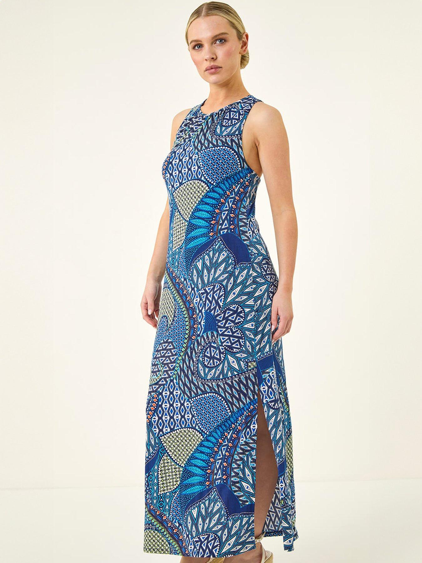 Image 3 of 5 of Roman Petite Twist Back Maxi Dress