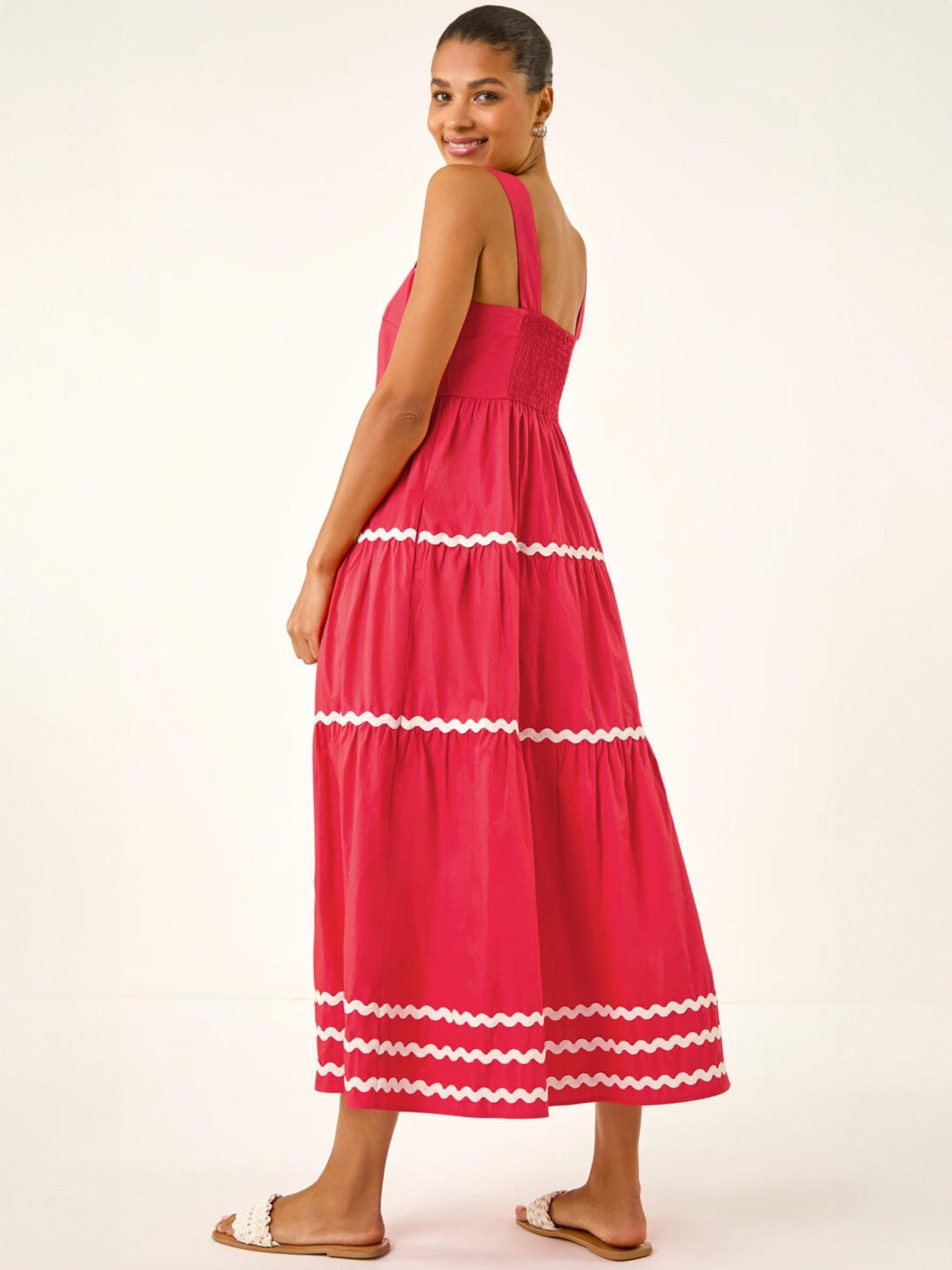 Image 2 of 5 of Roman Ric Rac Tiered Midi Dress