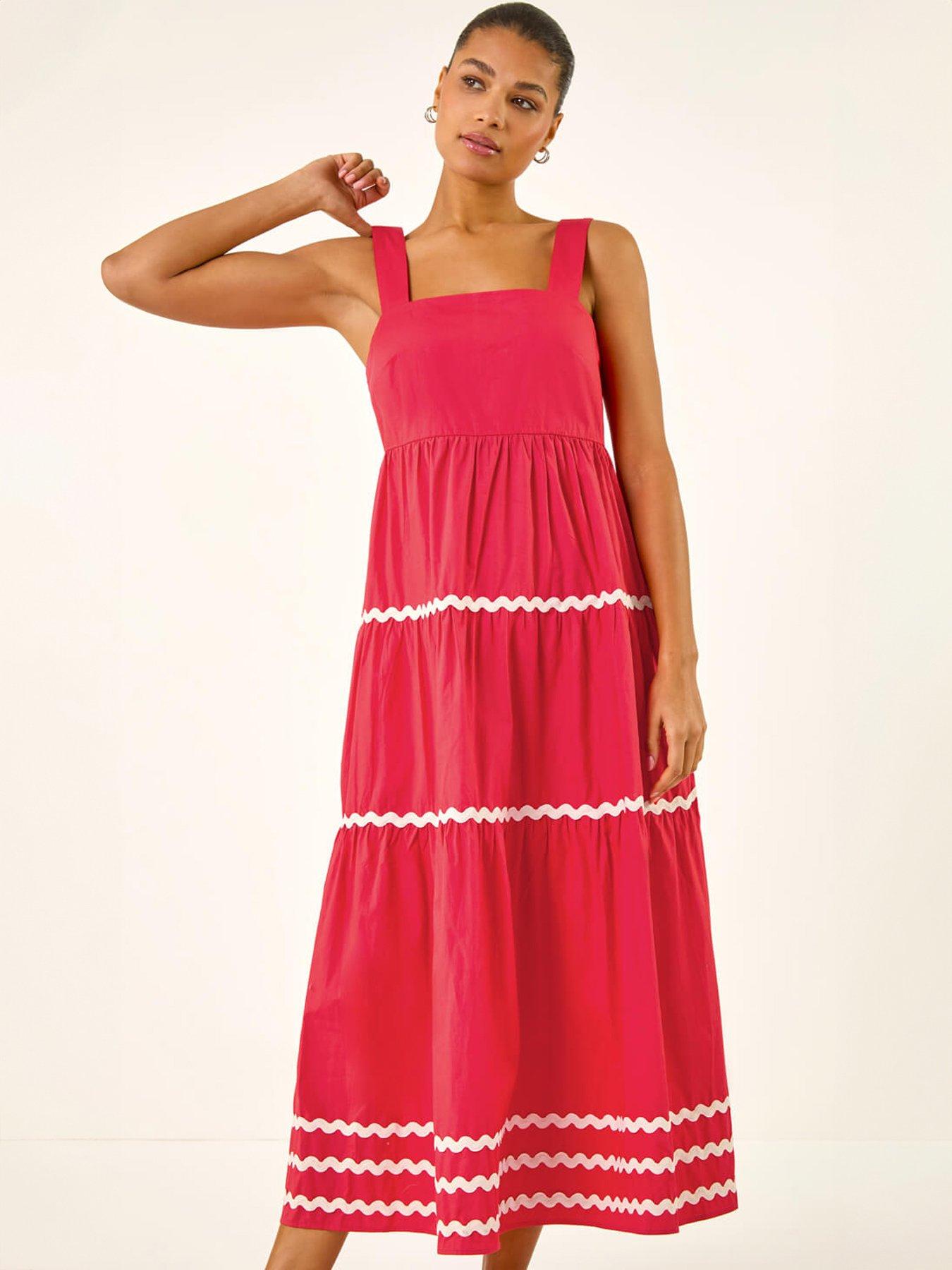 Image 3 of 5 of Roman Ric Rac Tiered Midi Dress
