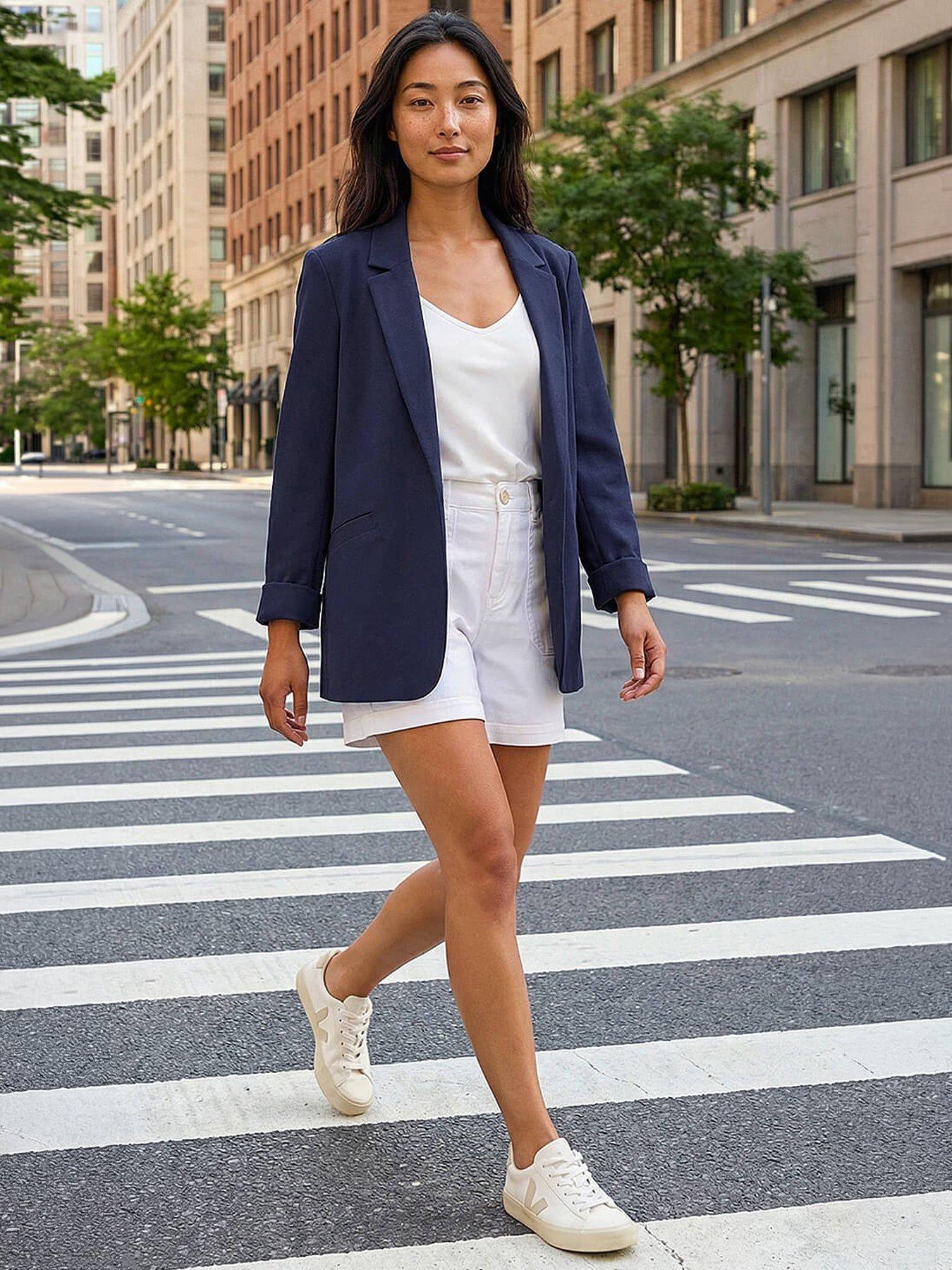 Image 1 of 5 of Roman Petite Revere Collar Stretch Blazer