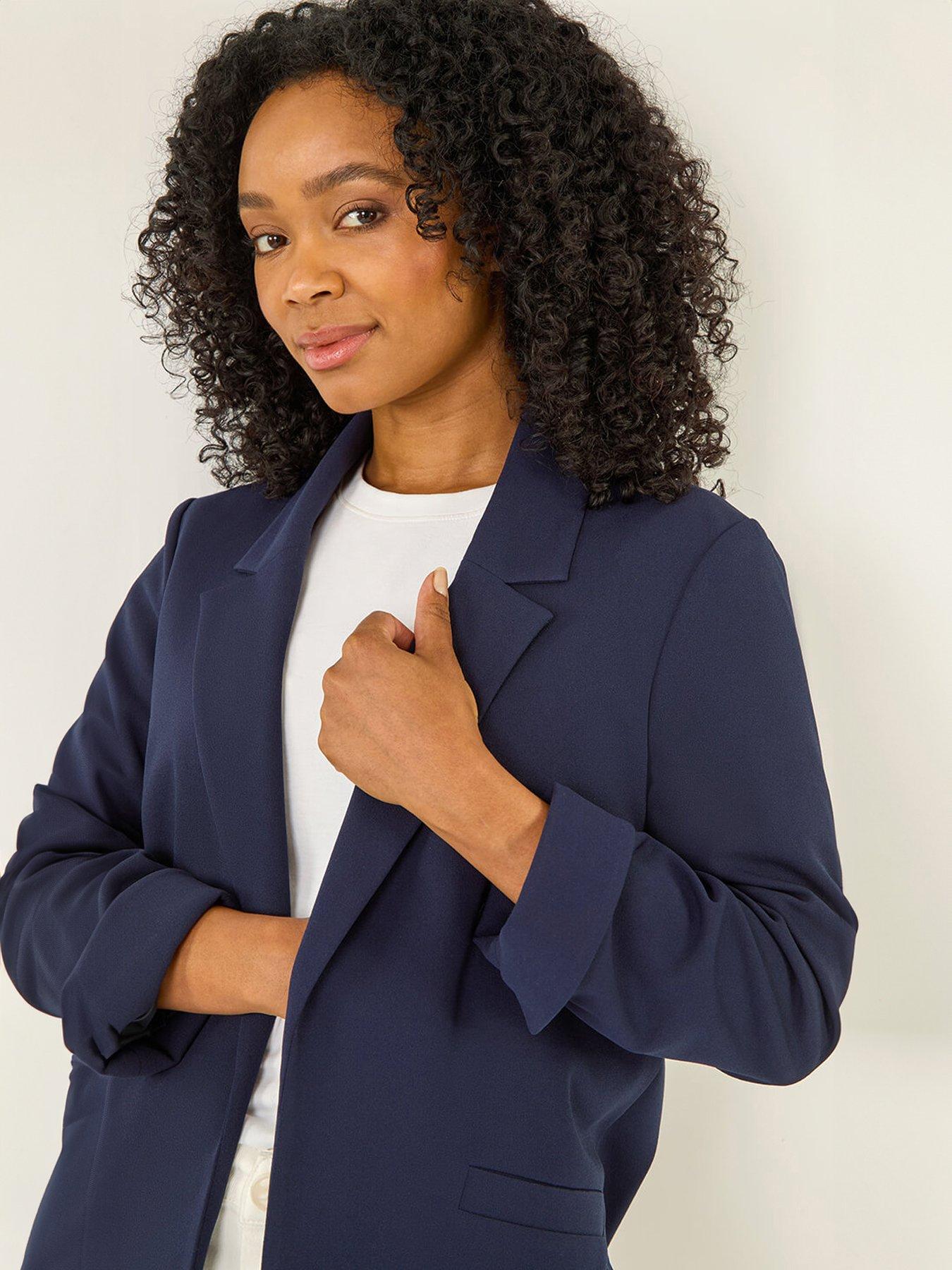 Image 4 of 5 of Roman Petite Revere Collar Stretch Blazer