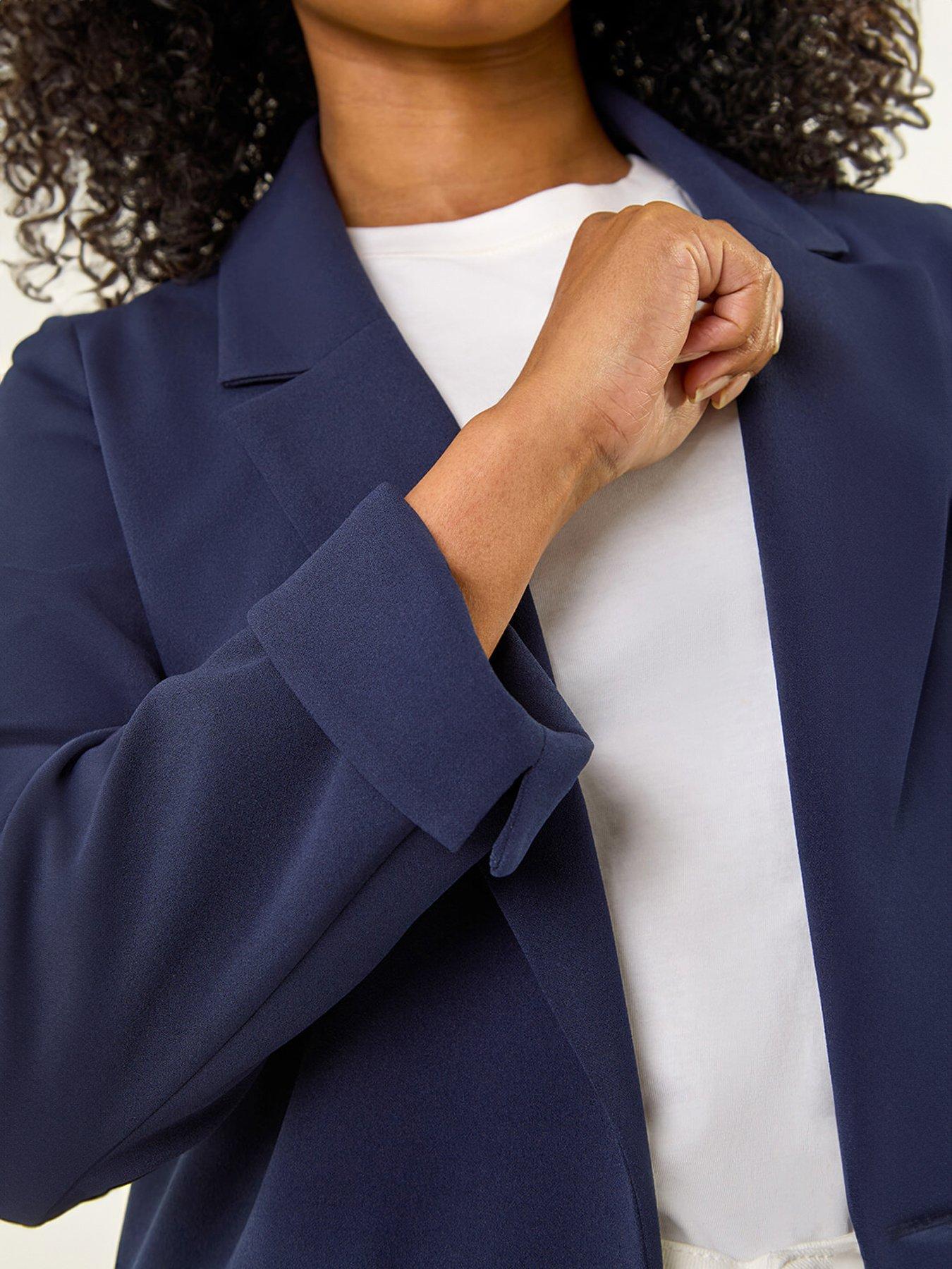 Image 5 of 5 of Roman Petite Revere Collar Stretch Blazer