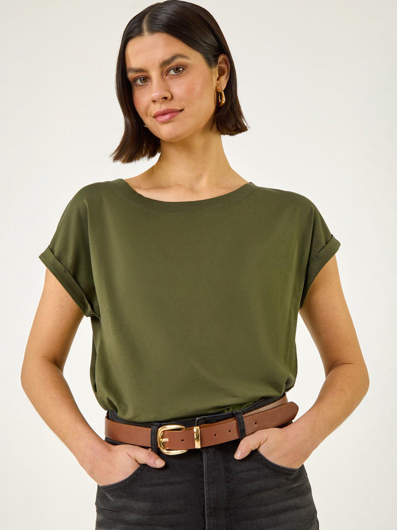 Roman Plain Stretch Cotton Jersey T-Shirt