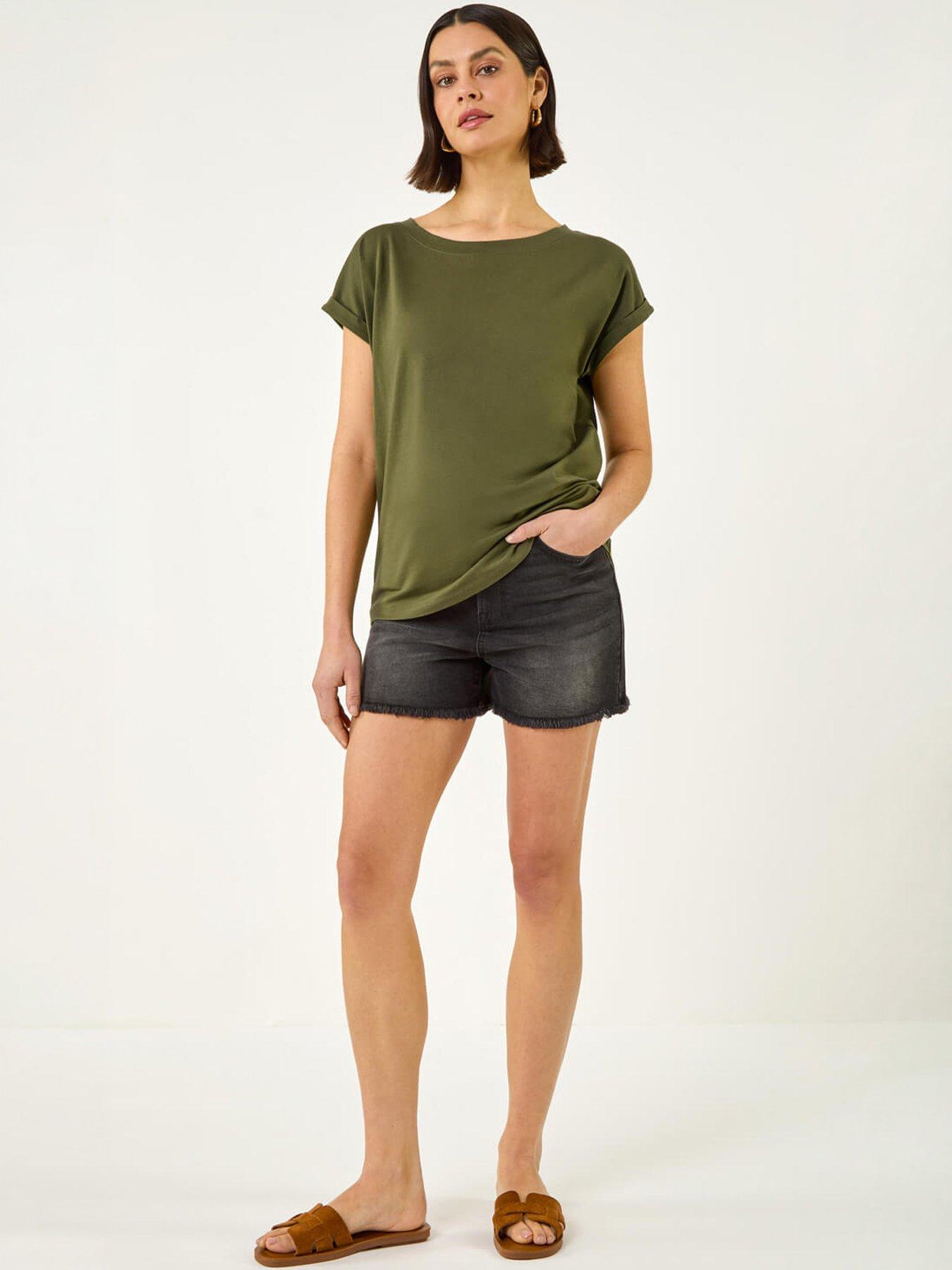 Image 5 of 5 of Roman Plain Stretch Cotton Jersey T-Shirt