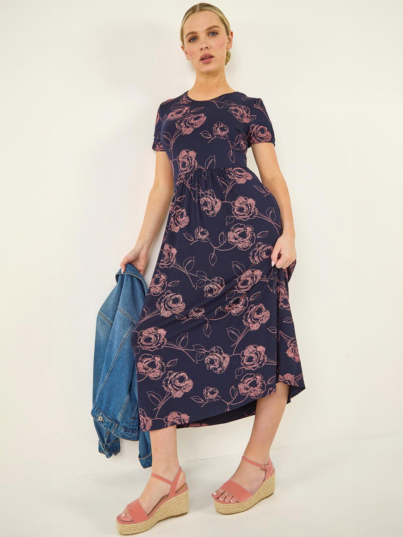 Roman Petite Floral Gathered Dress