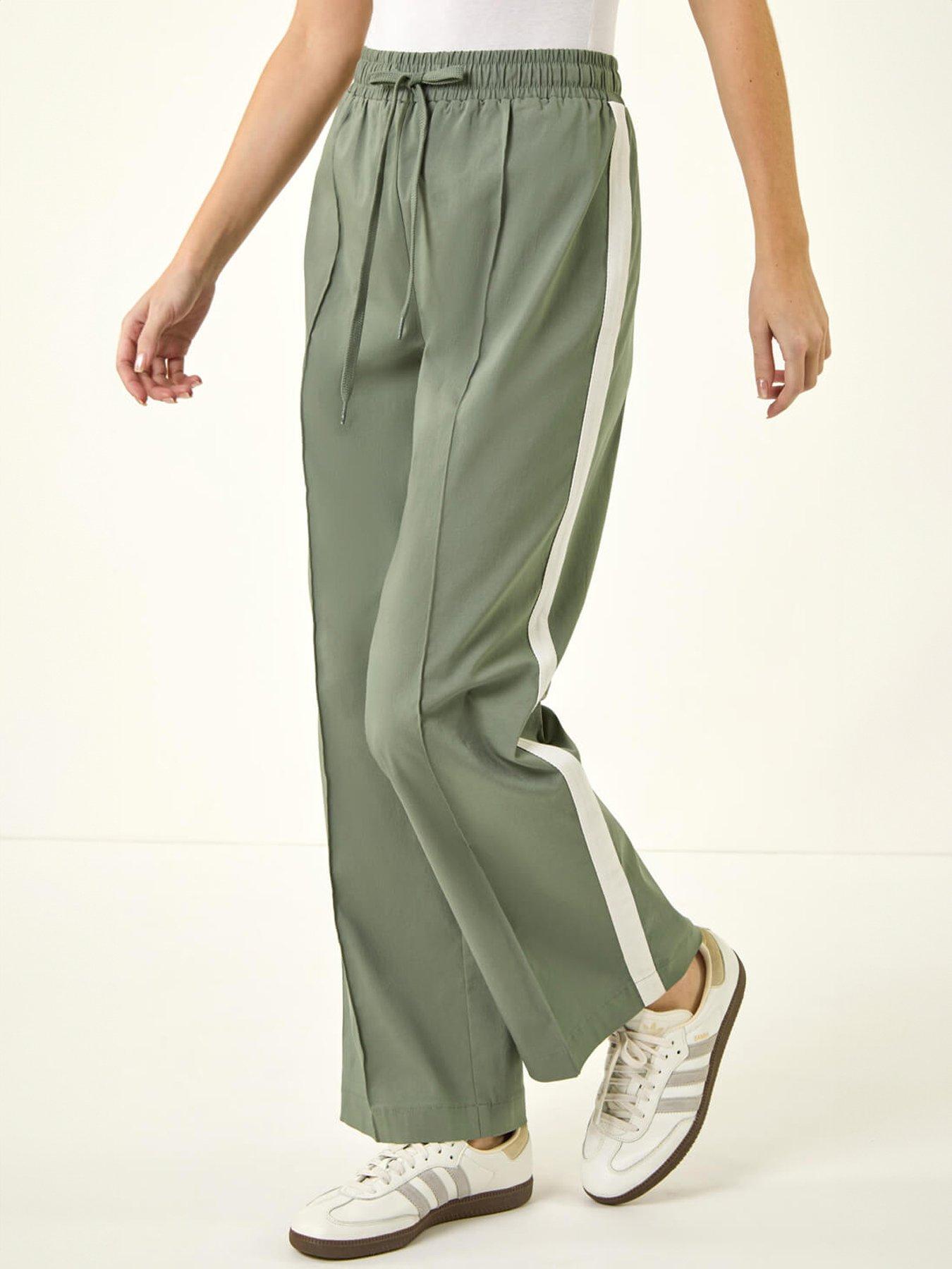 Roman Tie Waist Beng Trouser, Green, Size 18, Women