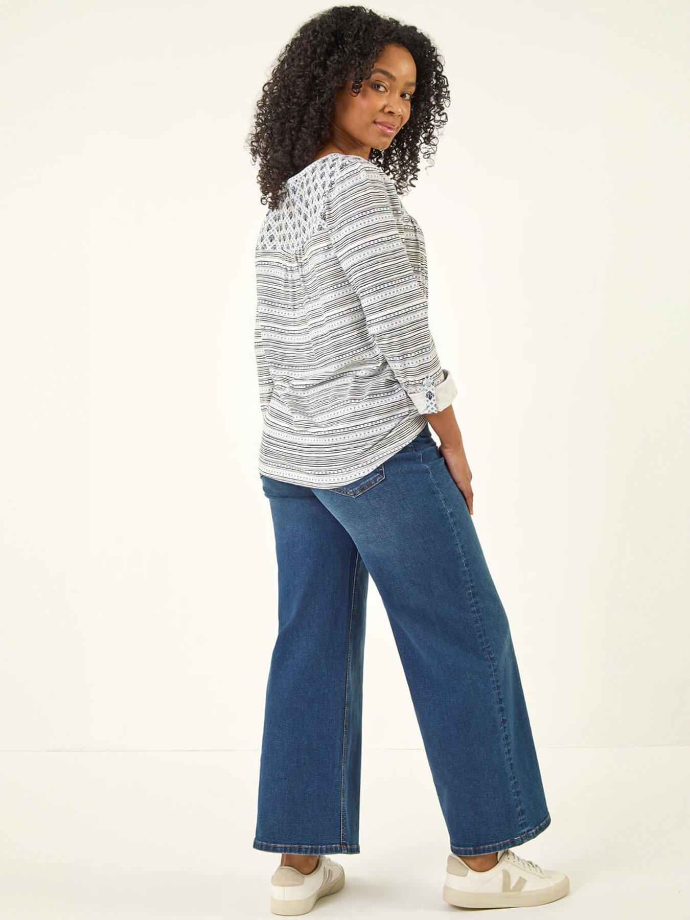 Image 2 of 4 of Roman Petite Contrast Front Tunic Top