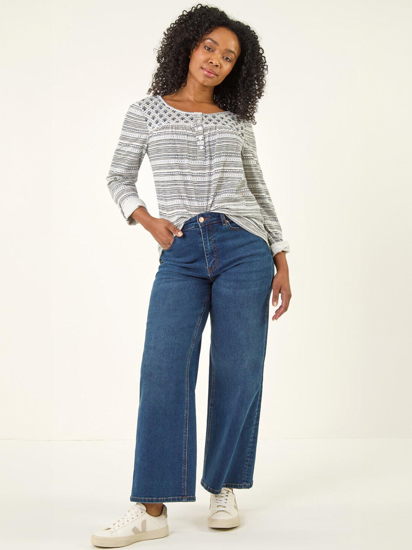 Image 3 of 4 of Roman Petite Contrast Front Tunic Top