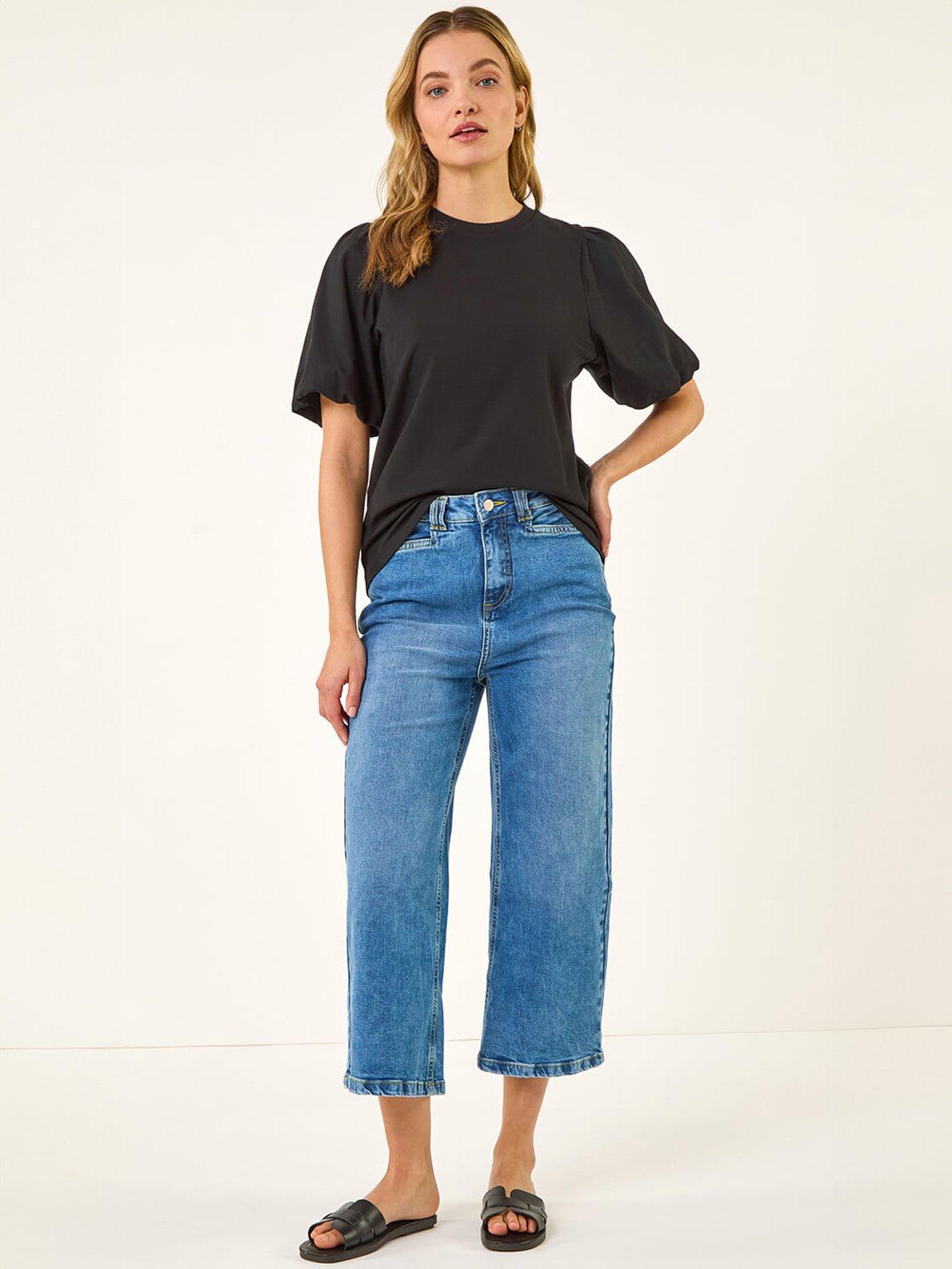 Image 3 of 5 of Roman Dusk Puff Sleeve Stretch T-Shirt