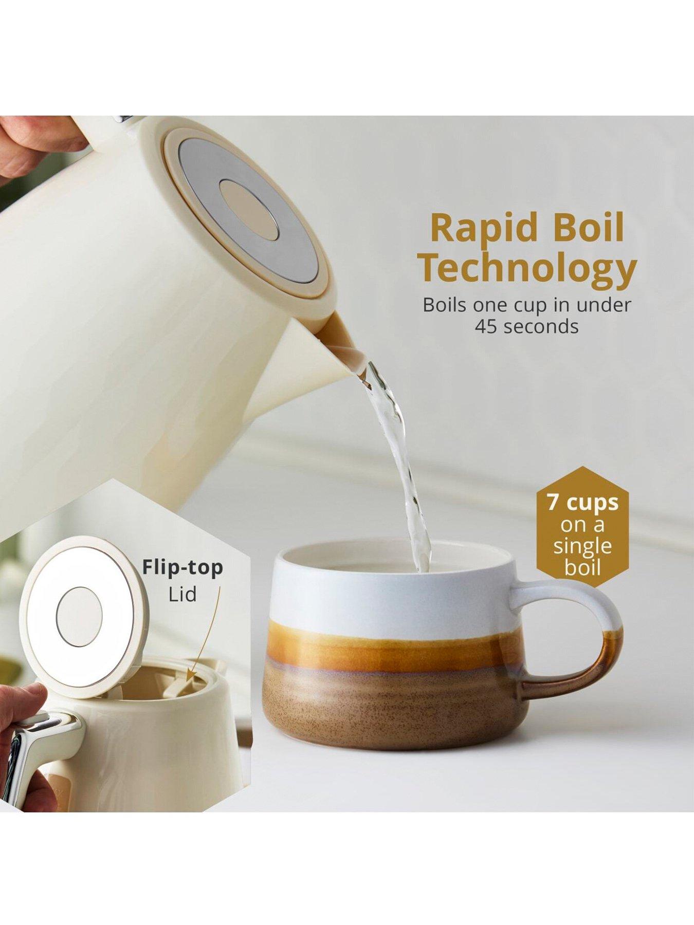 Image 2 of 7 of Swan Hexton 1.7L Rapid Boil Kettle & 2 Slice Toaster, Cream