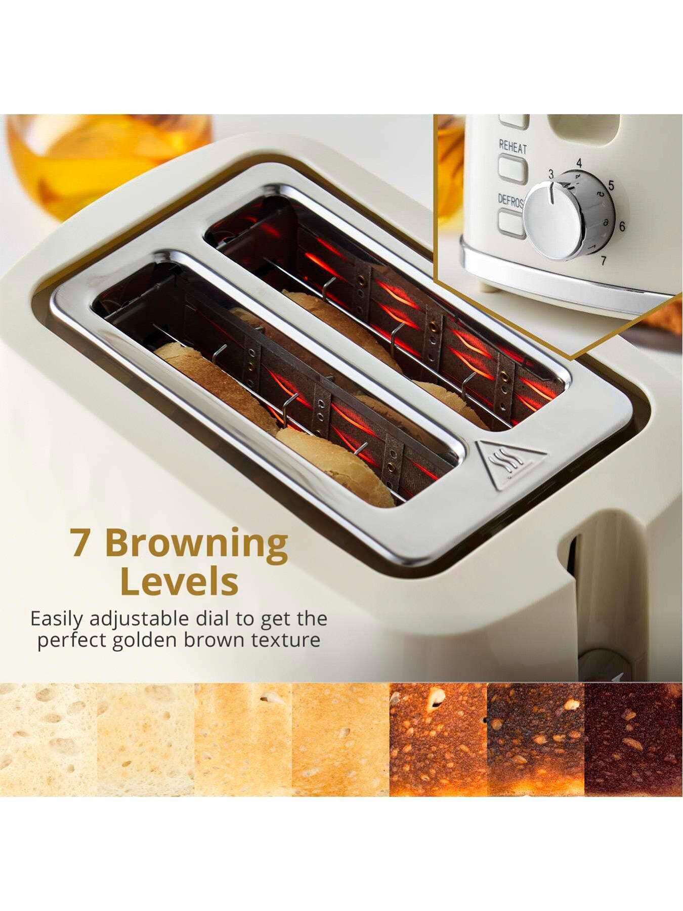 Image 3 of 7 of Swan Hexton 1.7L Rapid Boil Kettle & 2 Slice Toaster, Cream