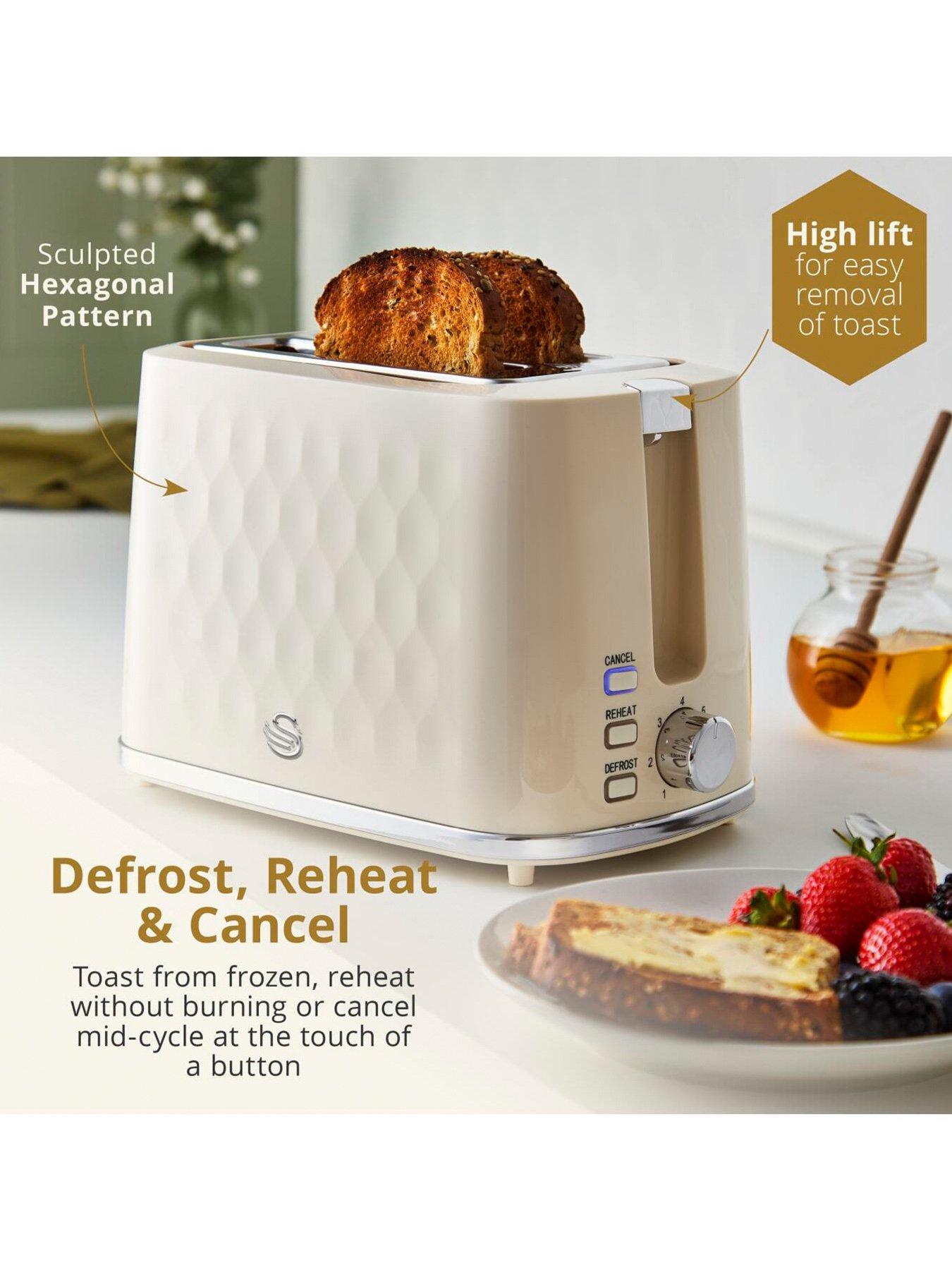 Image 5 of 7 of Swan Hexton 1.7L Rapid Boil Kettle & 2 Slice Toaster, Cream