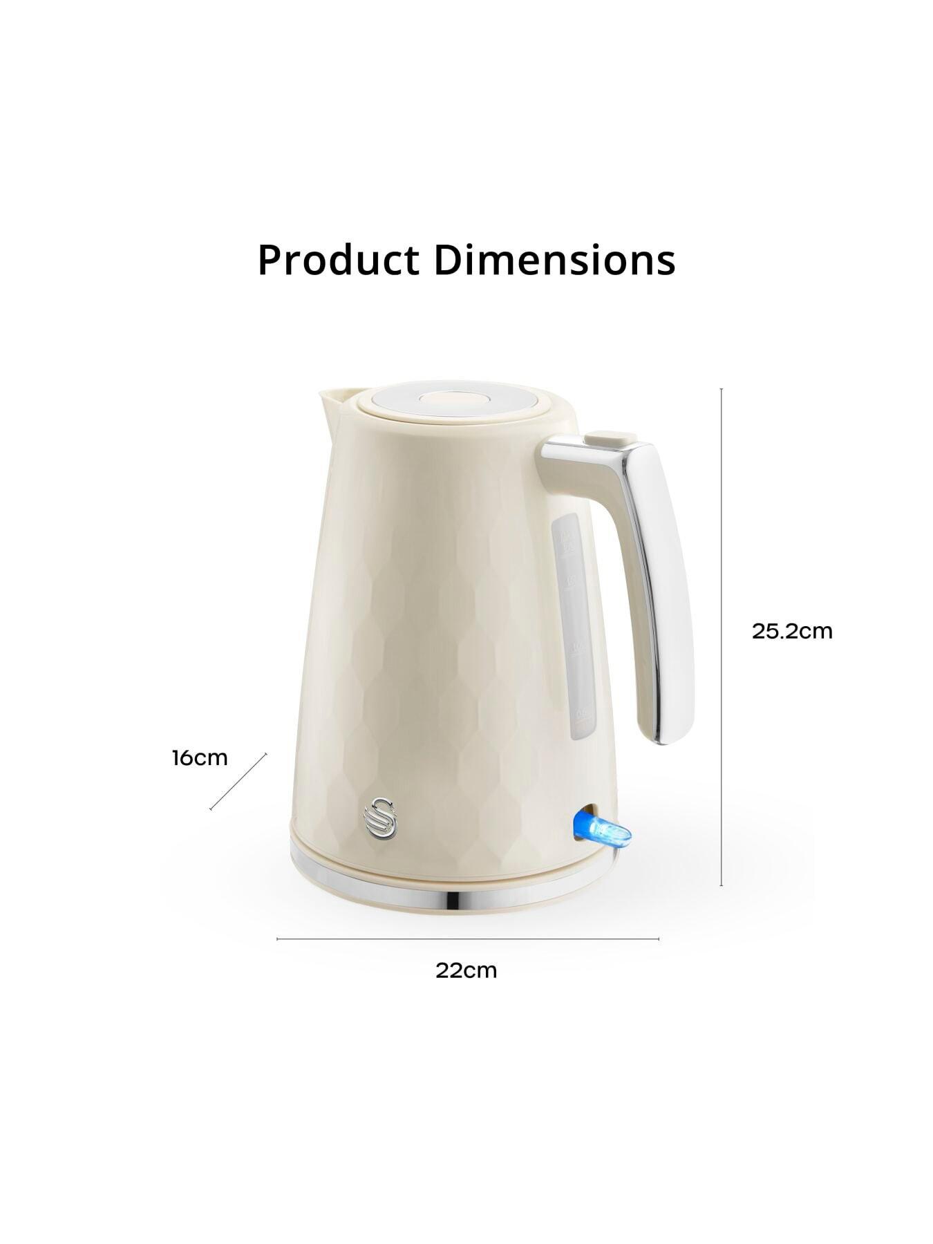 Image 6 of 7 of Swan Hexton 1.7L Electric Kettle, 3KW Rapid Boil, Cream