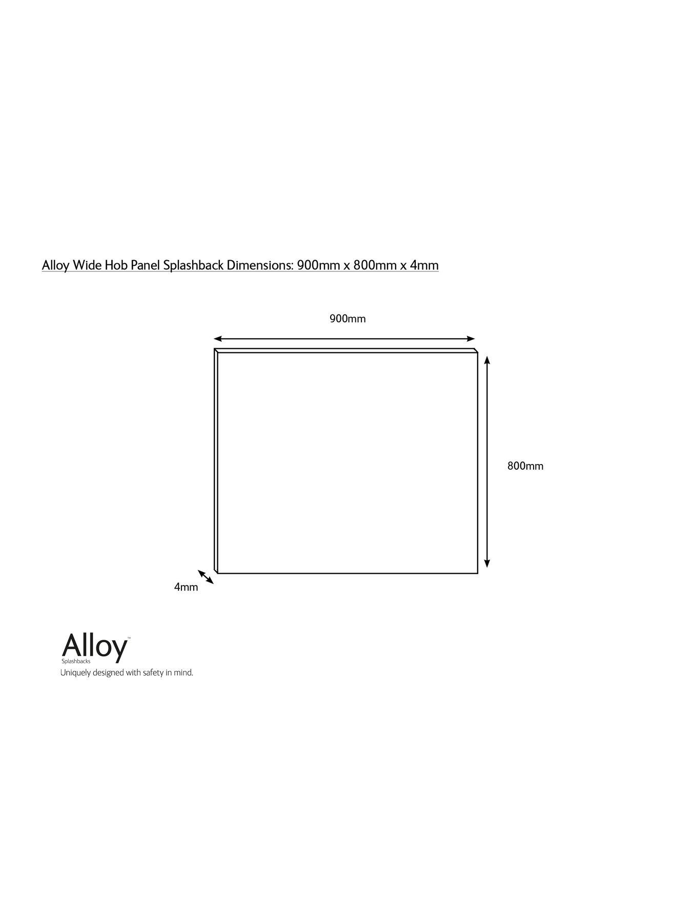 Image 3 of 3 of WilsonArt ALLOY White Marble Kitchen Hob Splashback - 900x800mm