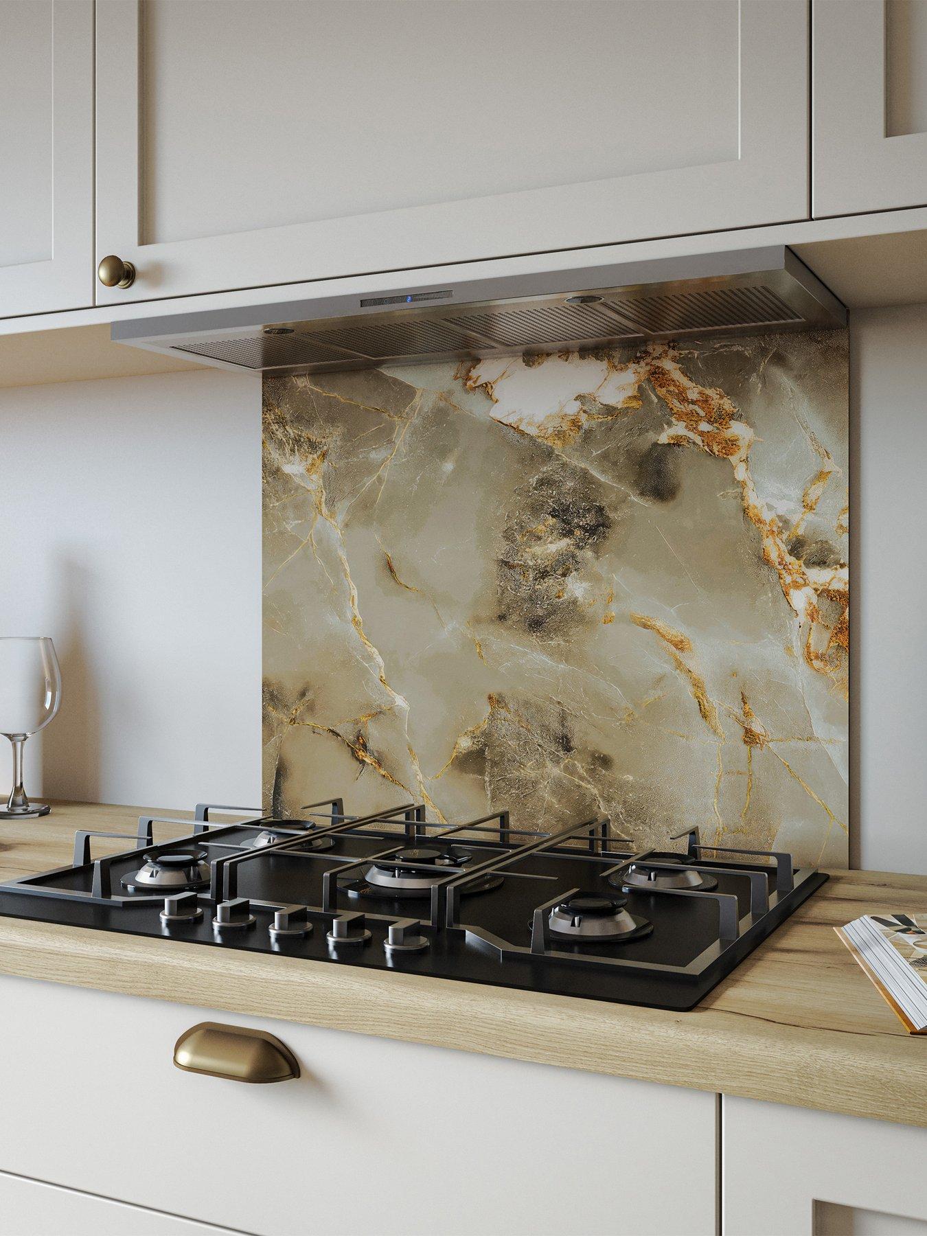 WilsonArt Alloy Aurora Gold 600mm Wide Hob Splashback