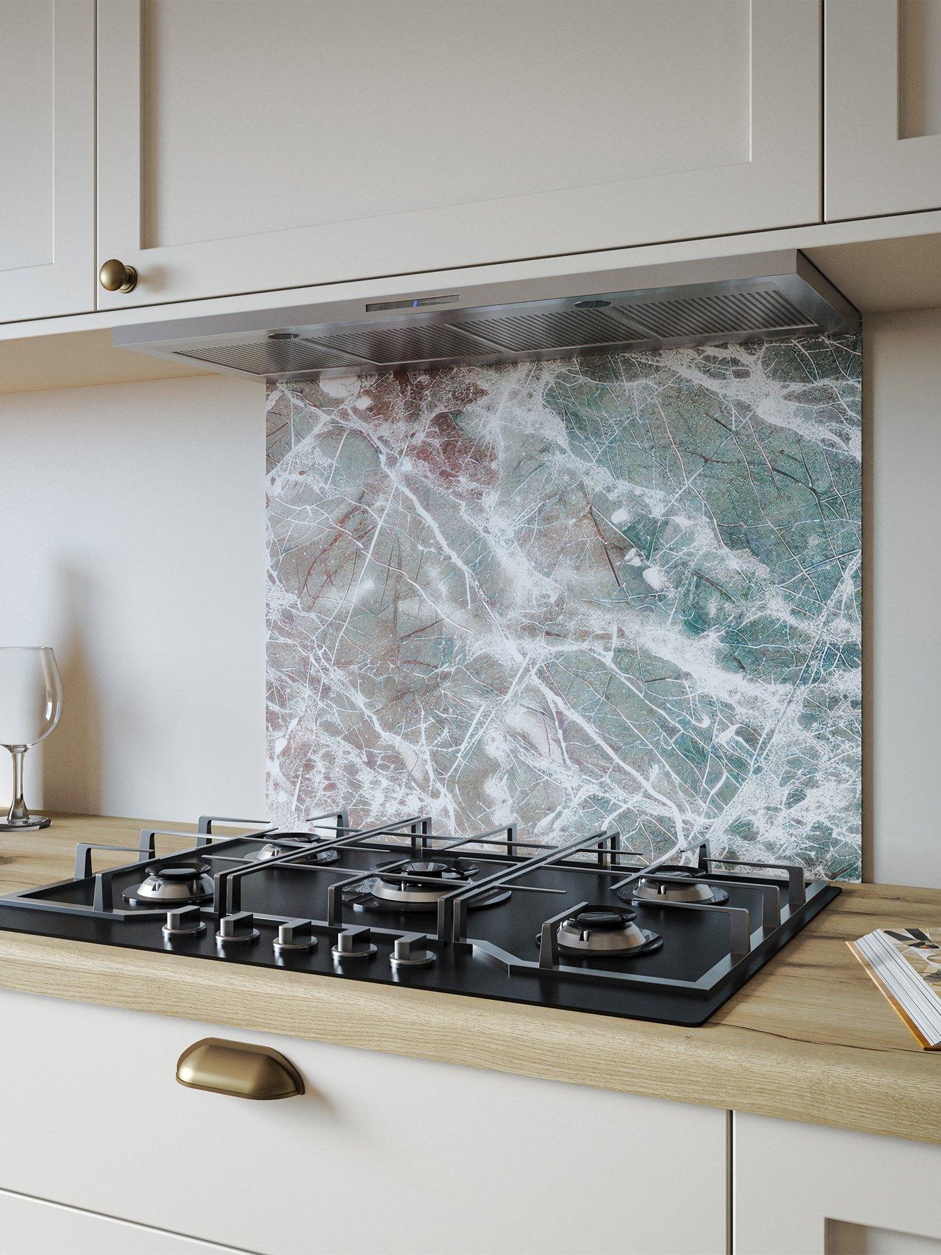 WilsonArt Alloy Rainforest Marble 600mm Wide Hob Splashback