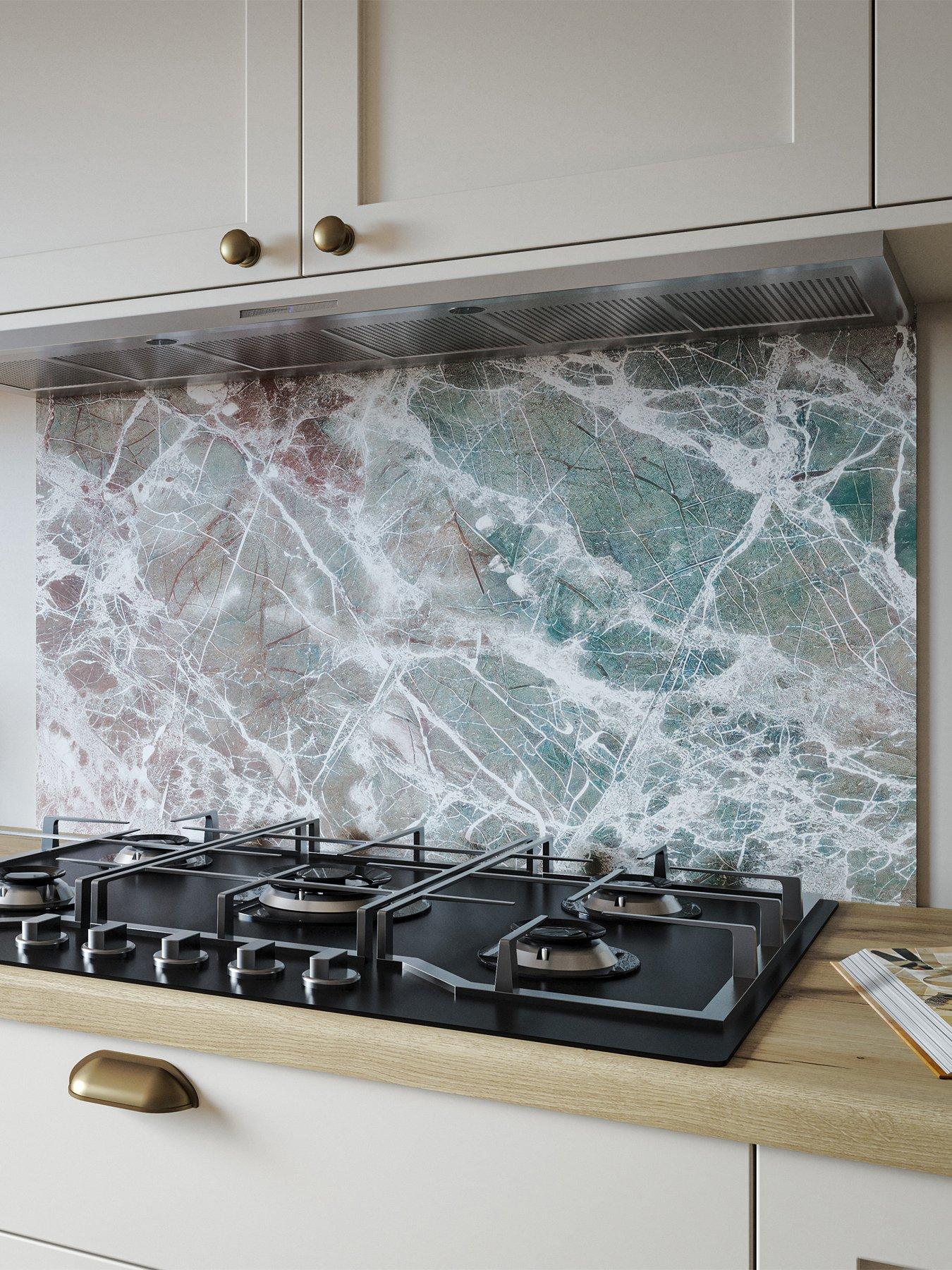 WilsonArt Alloy Rainforest Marble 900mm Wide Hob Splashback