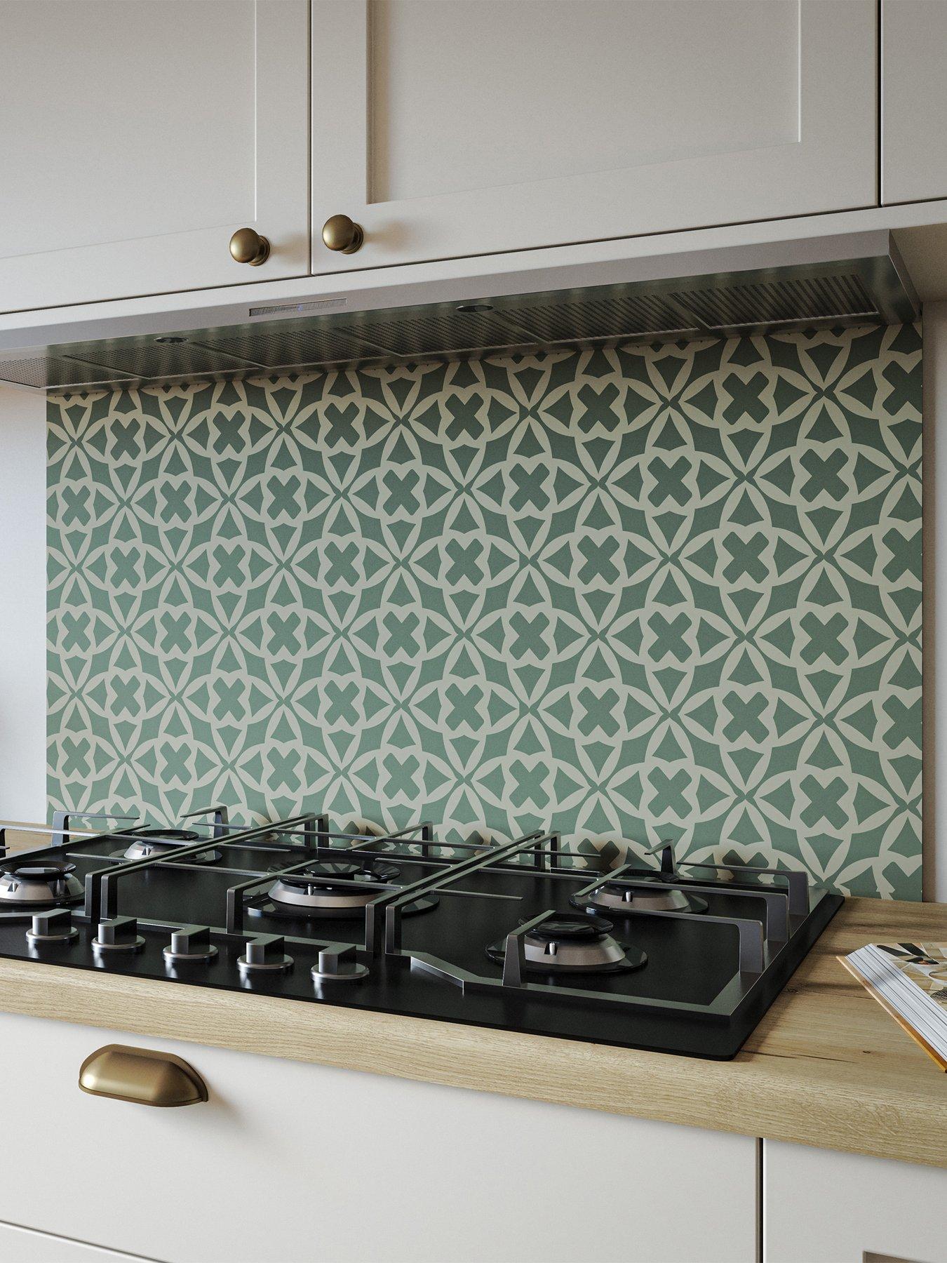 WilsonArt Alloy Moss Tessera 900mm Wide Hob Splashback