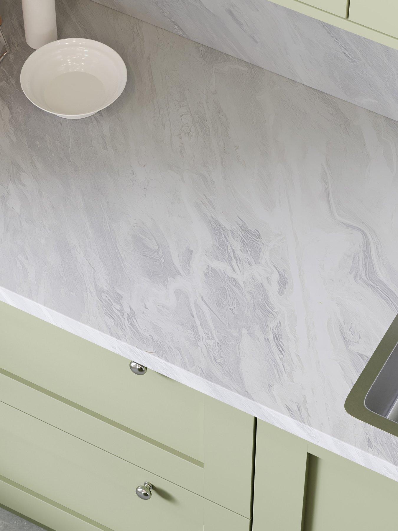 Image 1 of 5 of WilsonArt Plus Sirocco Marble &nbsp;Laminate Kitchen Upstand - 3000mm x 100mm x 20mm