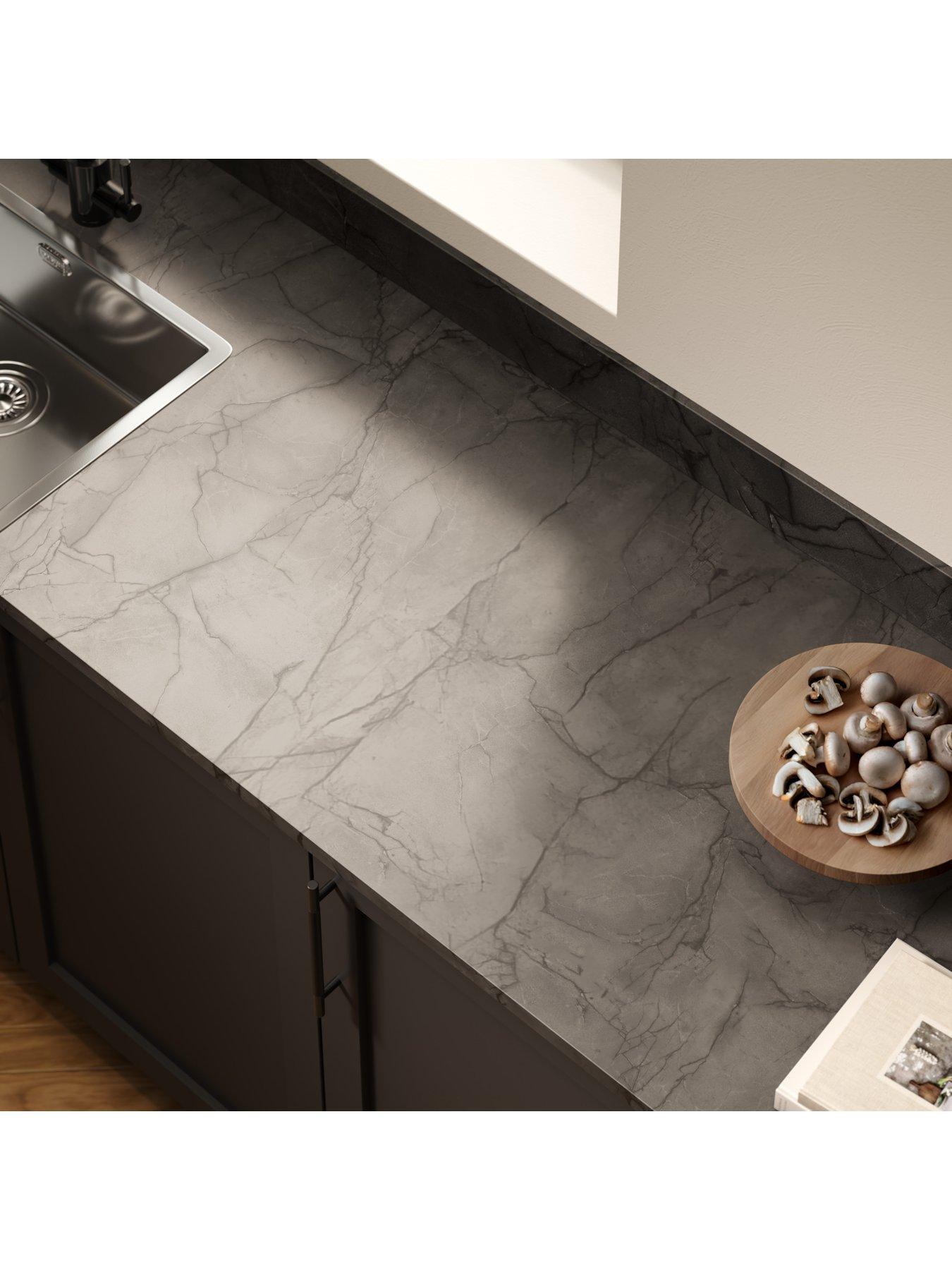 Image 3 of 5 of WilsonArt Omega Sleek Emperador Marble &nbsp;Square Edge Laminate Kitchen &nbsp;Breakfast Bar - 3000 x 900mm x 22mm