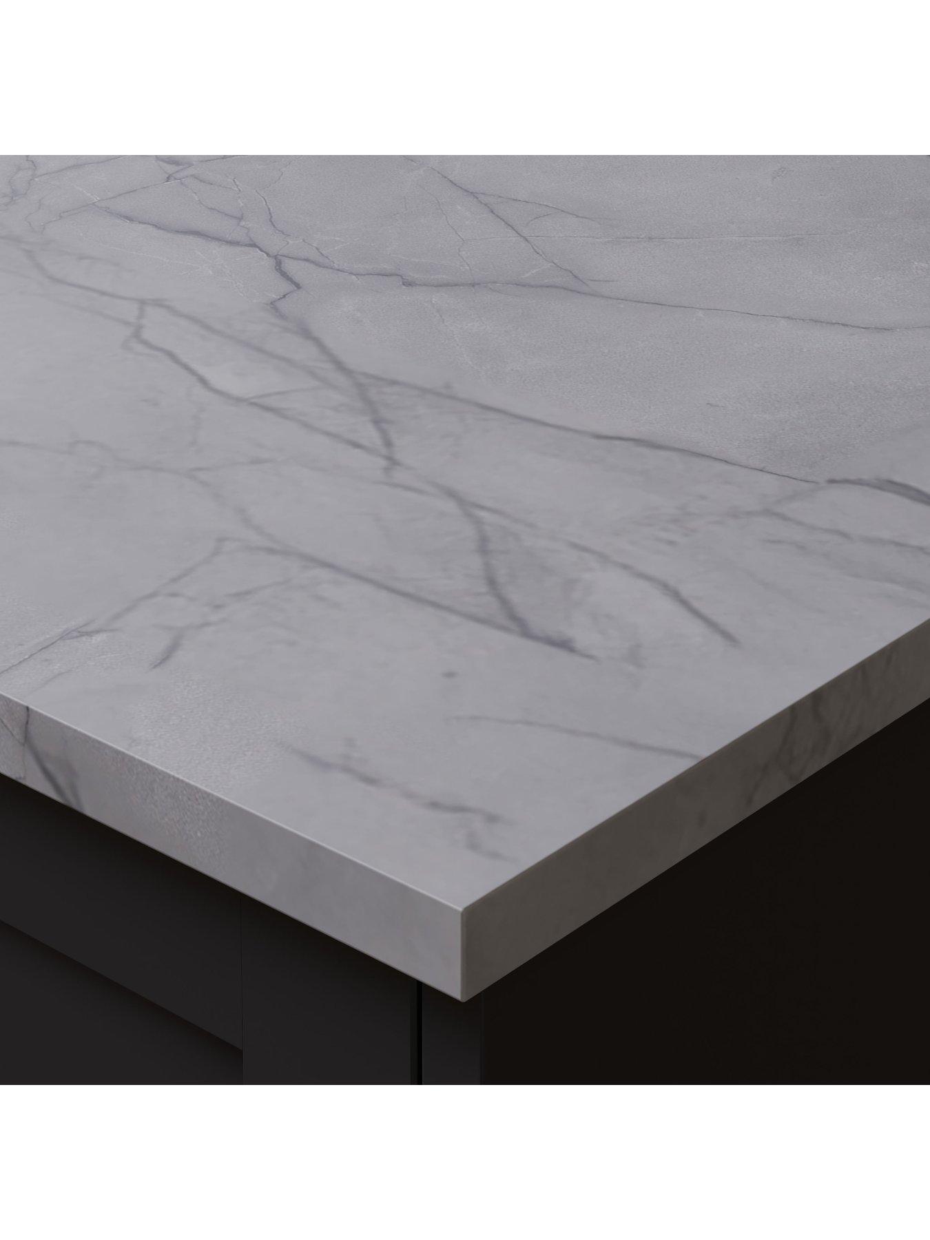 Image 4 of 5 of WilsonArt Omega Sleek Emperador Marble &nbsp;Square Edge Laminate Kitchen &nbsp;Breakfast Bar - 3000 x 900mm x 22mm