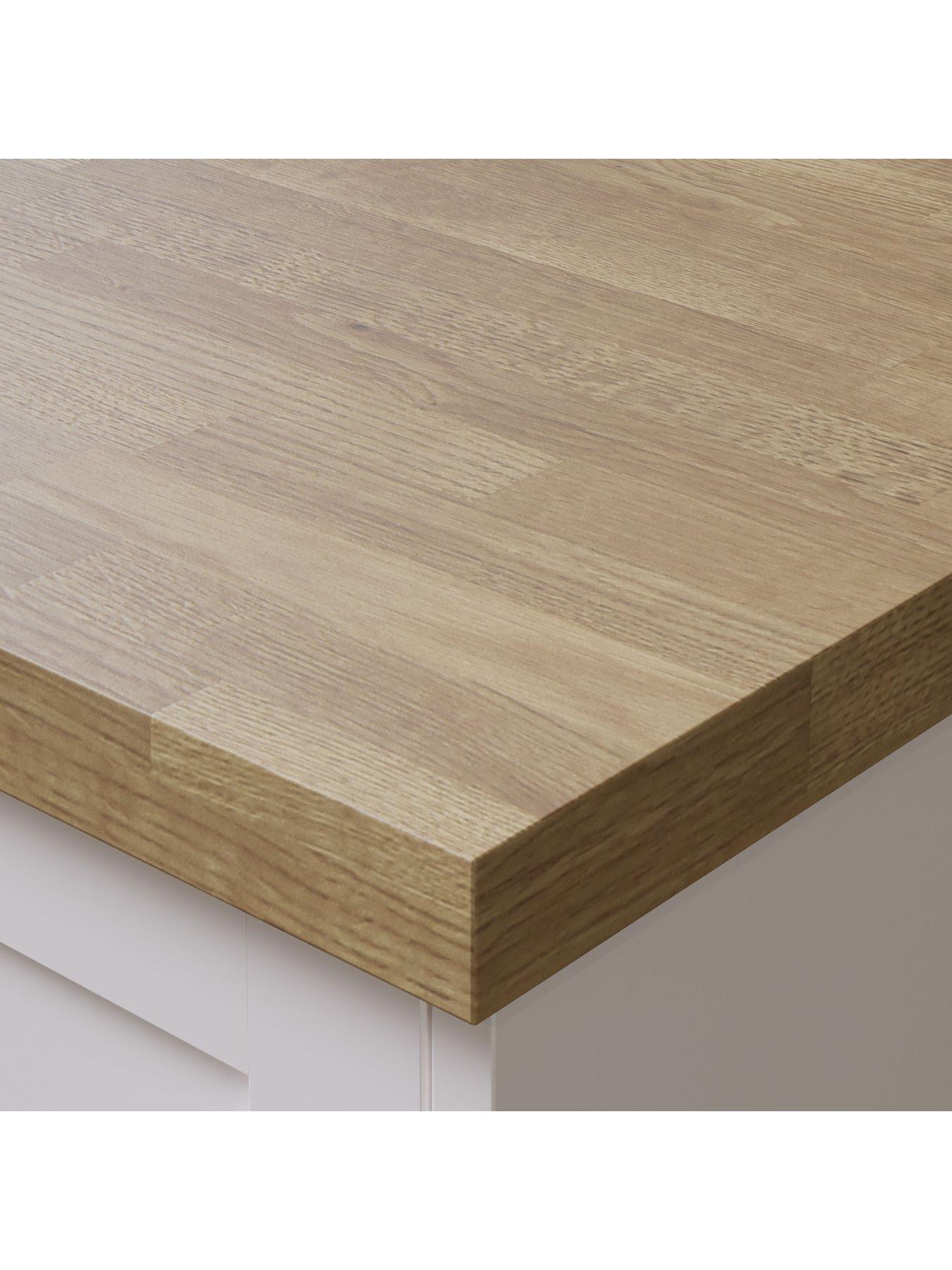 Image 5 of 6 of WilsonArt Omega Modern Natural Blocked Oak Square Edge Laminate Kitchen Breakfast Bar - 4100 x 900mm x 38mm