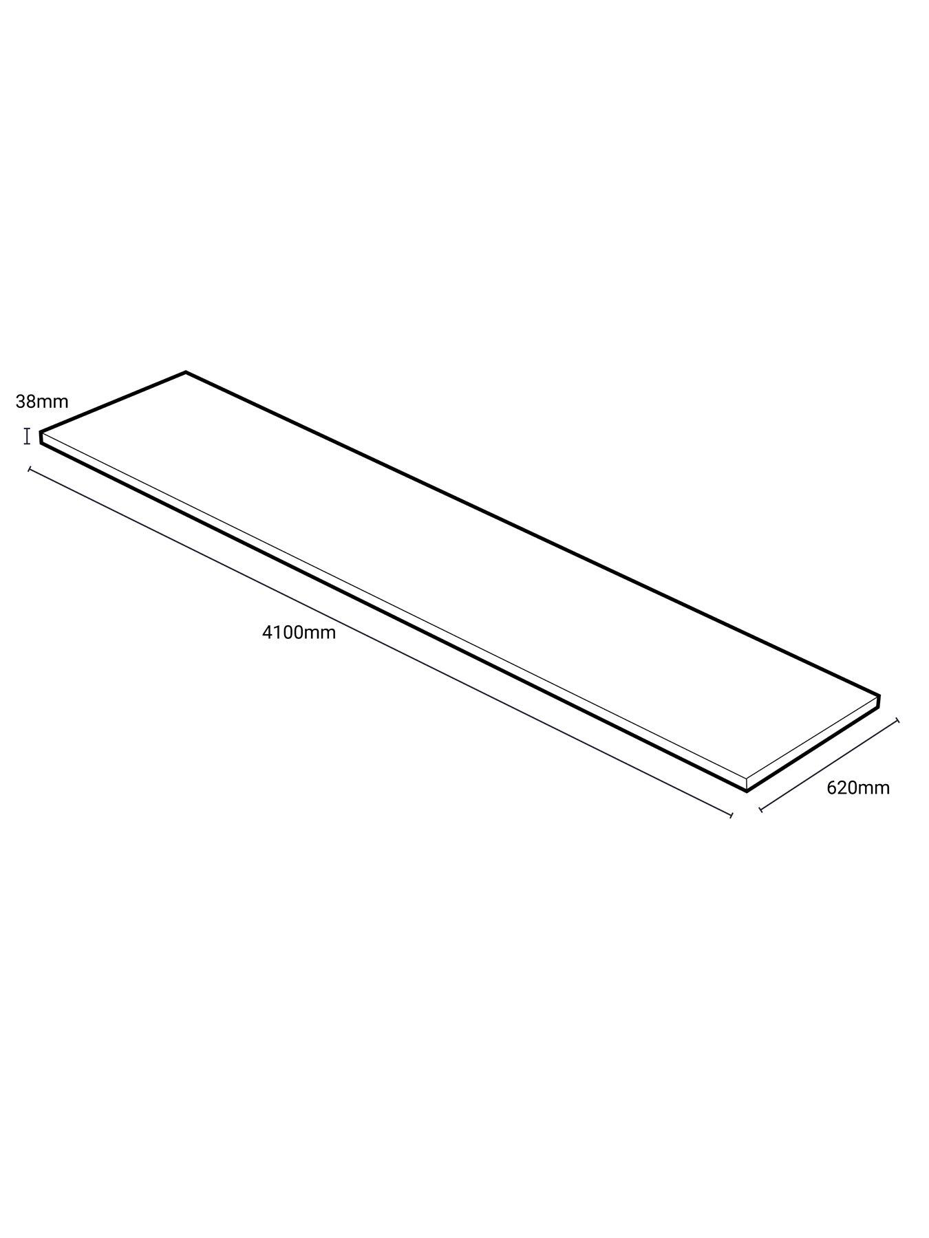 Image 6 of 6 of WilsonArt Omega Modern Natural Blocked Oak Square Edge Laminate Kitchen Breakfast Bar - 4100 x 900mm x 38mm