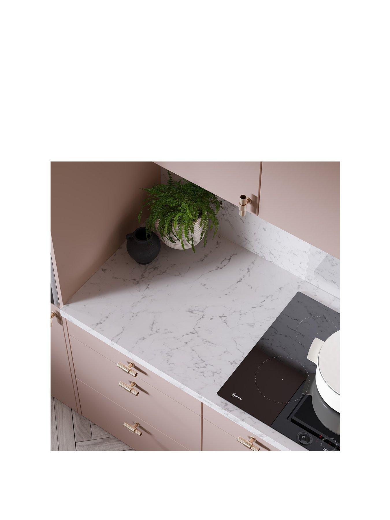Image 2 of 6 of WilsonArt Omega Modern Tuscany Marble &nbsp;Square Edge Laminate Kitchen Splashback - 3000 x 600mm x 8mm