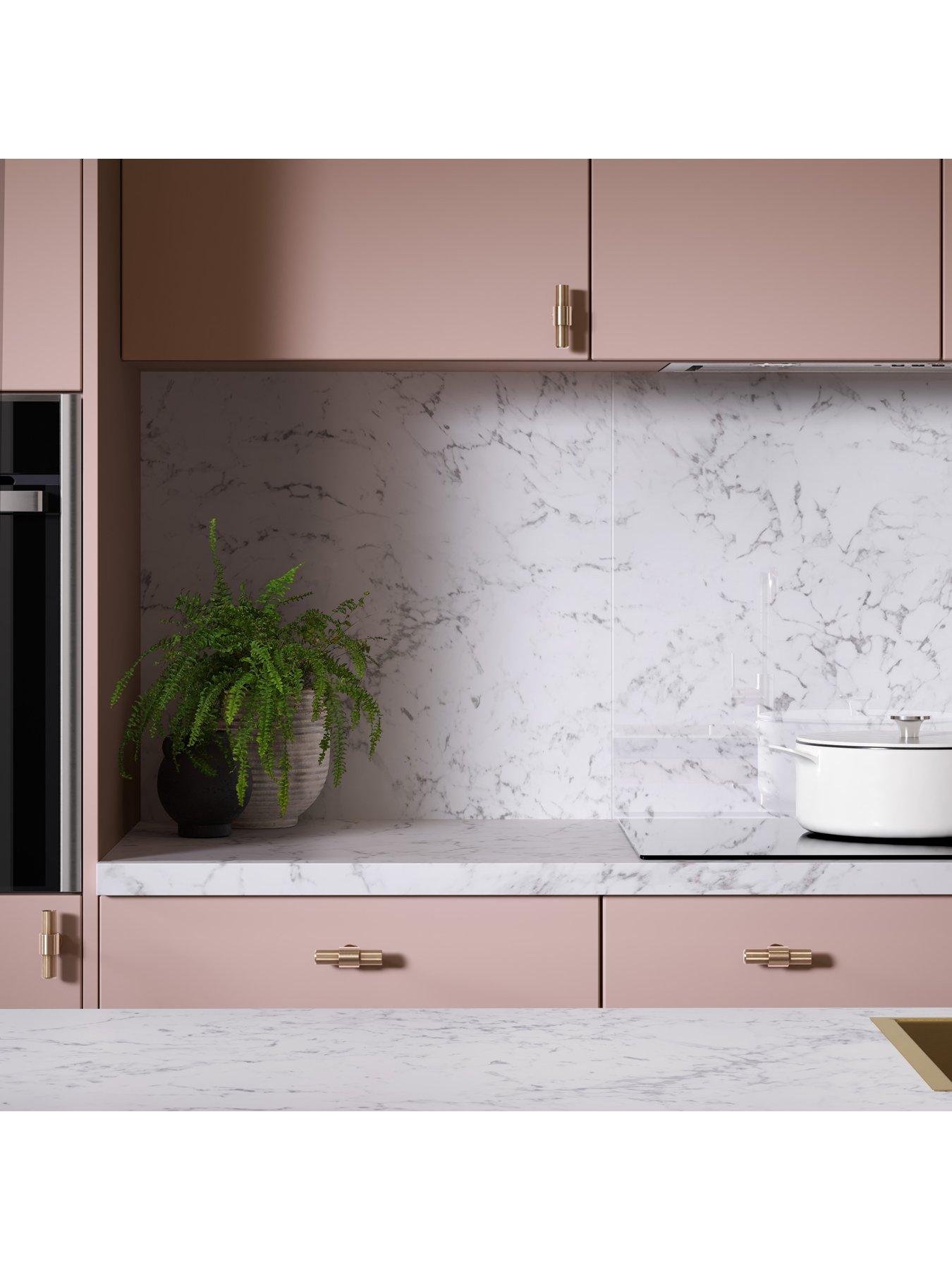Image 3 of 6 of WilsonArt Omega Modern Tuscany Marble &nbsp;Square Edge Laminate Kitchen Splashback - 3000 x 600mm x 8mm