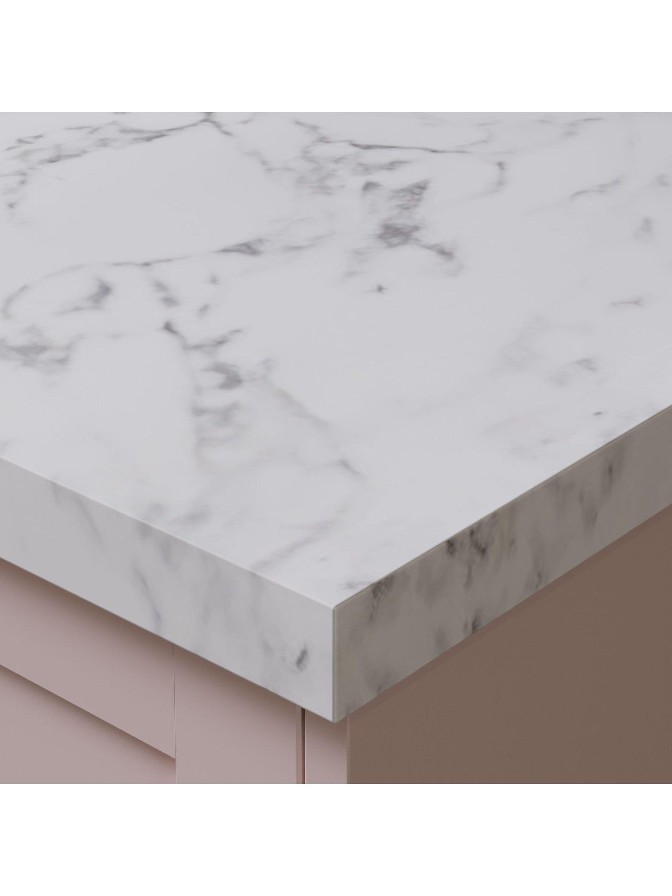 Image 5 of 6 of WilsonArt Omega Modern Tuscany Marble &nbsp;Square Edge Laminate Kitchen Splashback - 3000 x 600mm x 8mm
