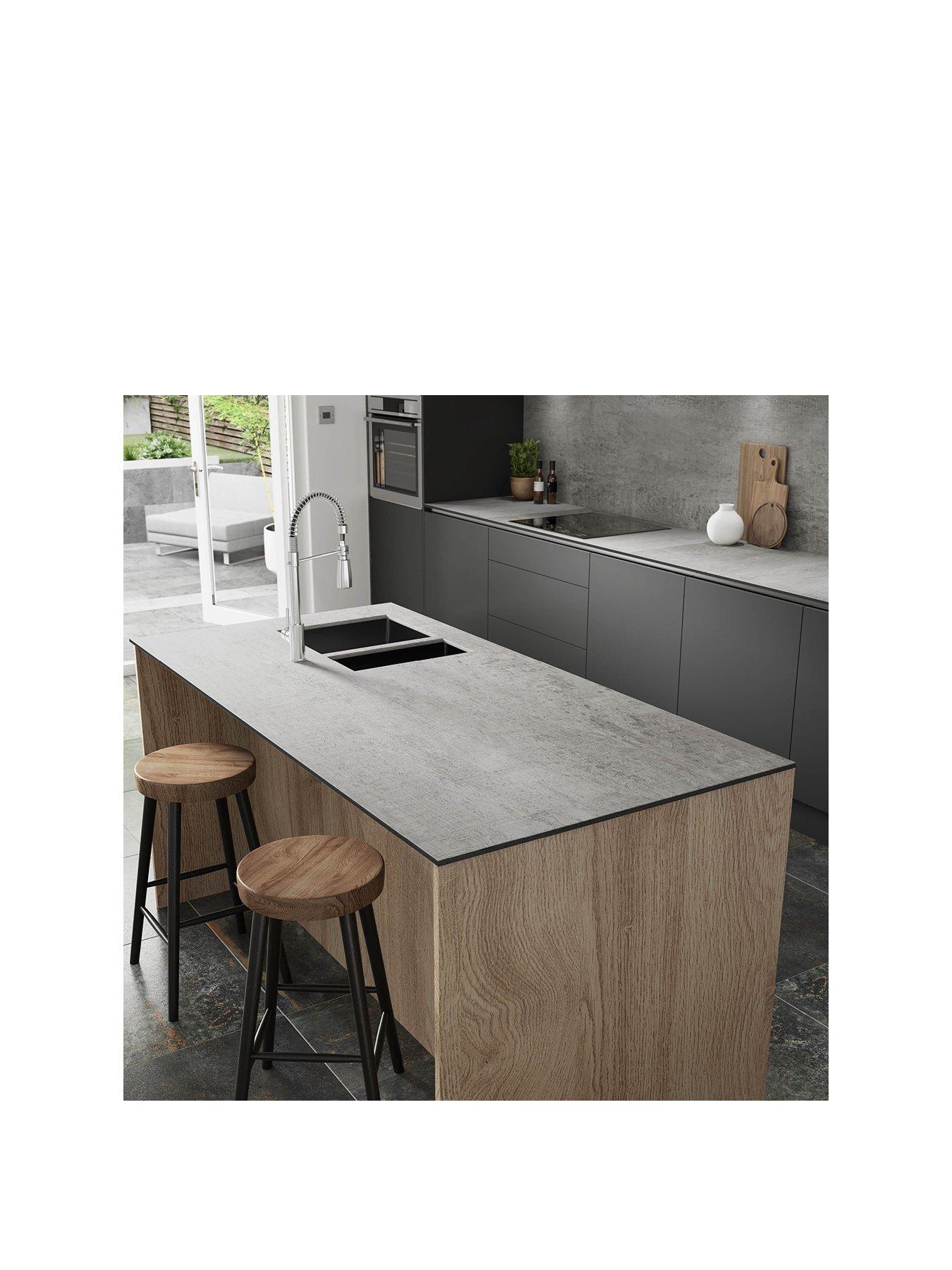 WilsonArt Zenith Kitchen Worktop - Woodstone Gris - 3000mm x 650mm x 12 ...