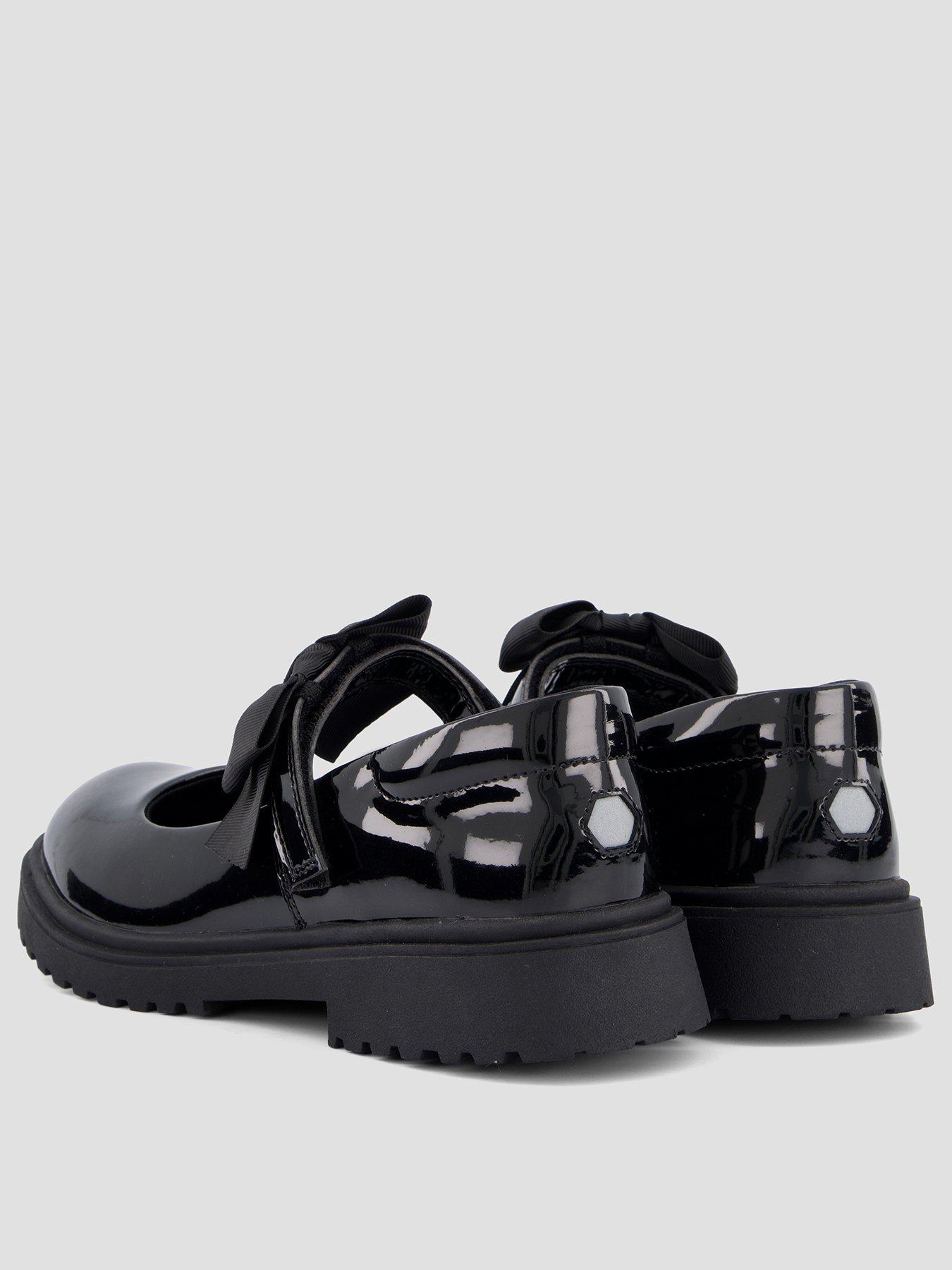 Image 3 of 8 of The Very Collection Older Girls Chloe Mary Jane Bow Patent School Shoes - Black