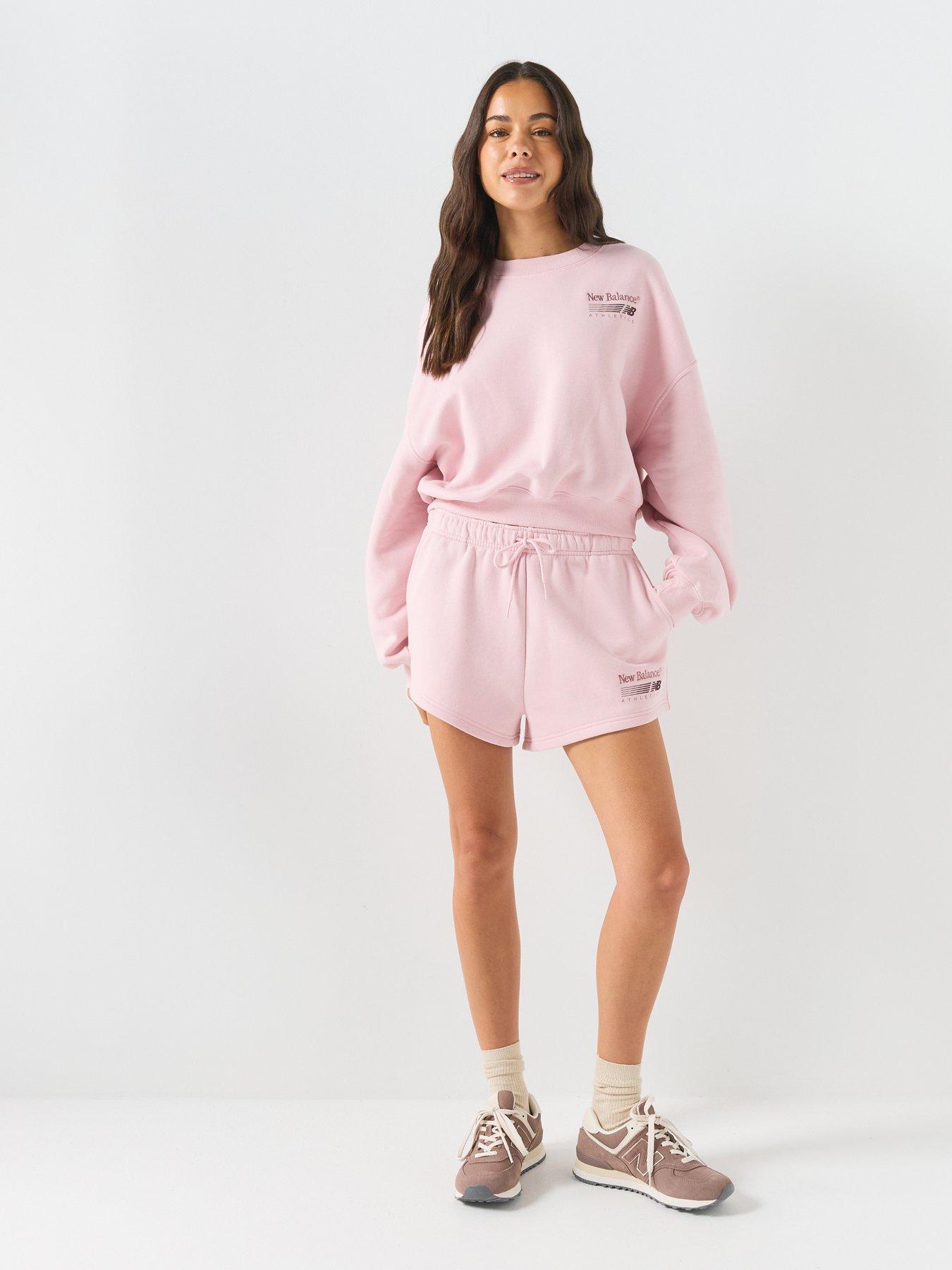 Image 3 of 6 of New Balance Women's Trackside Fleece Shorts - Pink