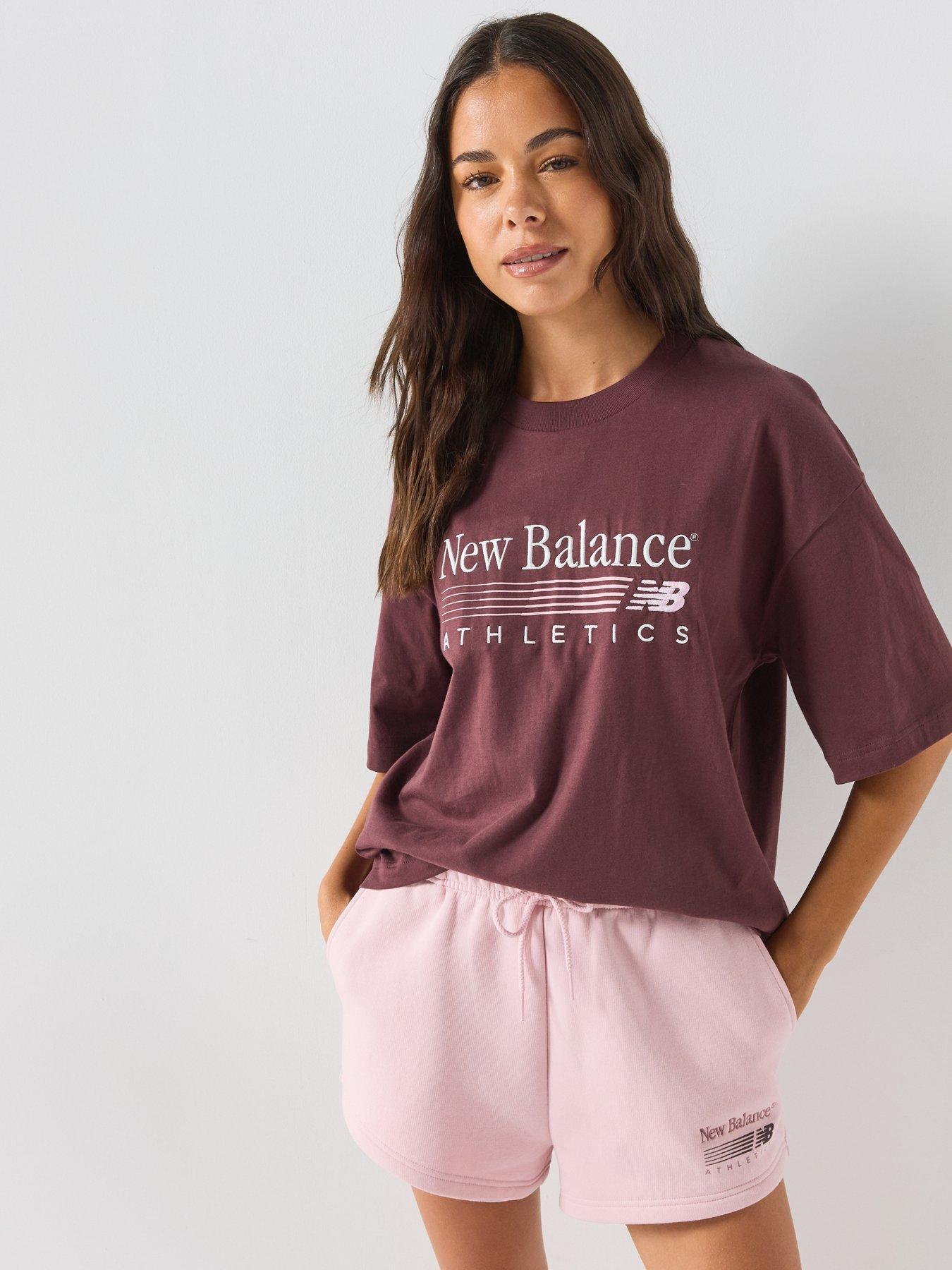Image 5 of 6 of New Balance Women's Trackside Fleece Shorts - Pink