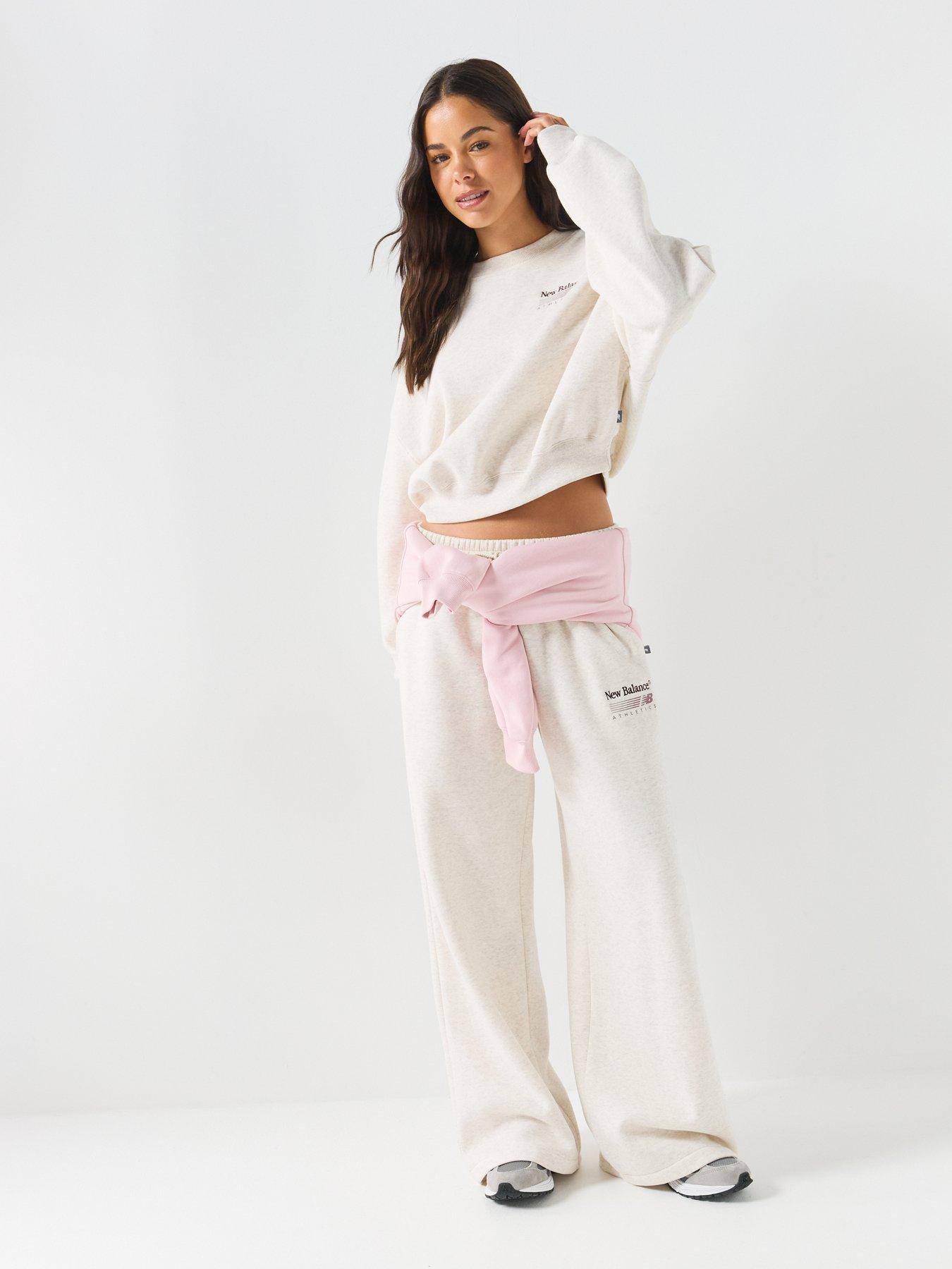 Image 3 of 6 of New Balance Women's Trackside Fleece Trousers - Cream