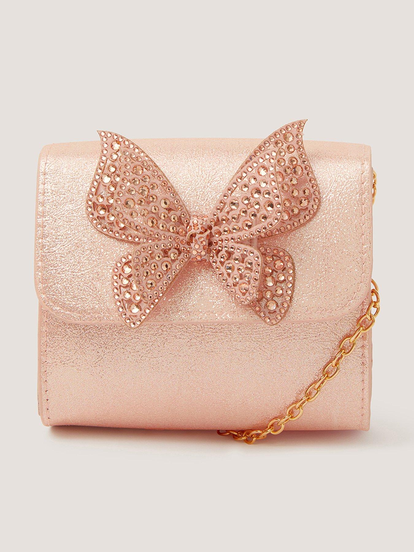 Monsoon Girls Diamante Butterfly Bag, One Colour