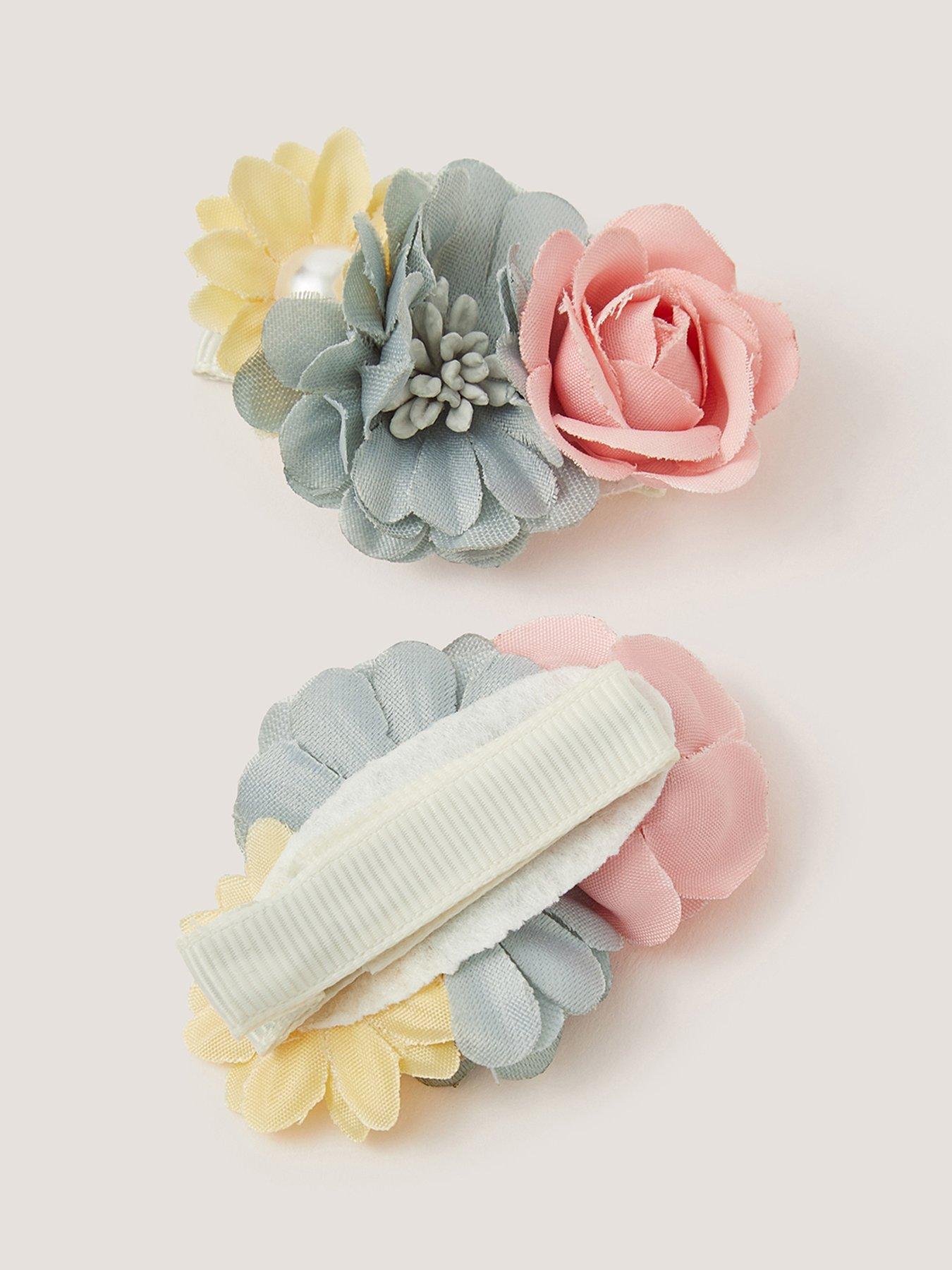 Image 2 of 2 of Monsoon Girls 2 Pack Botanical Flower Clips - Multi