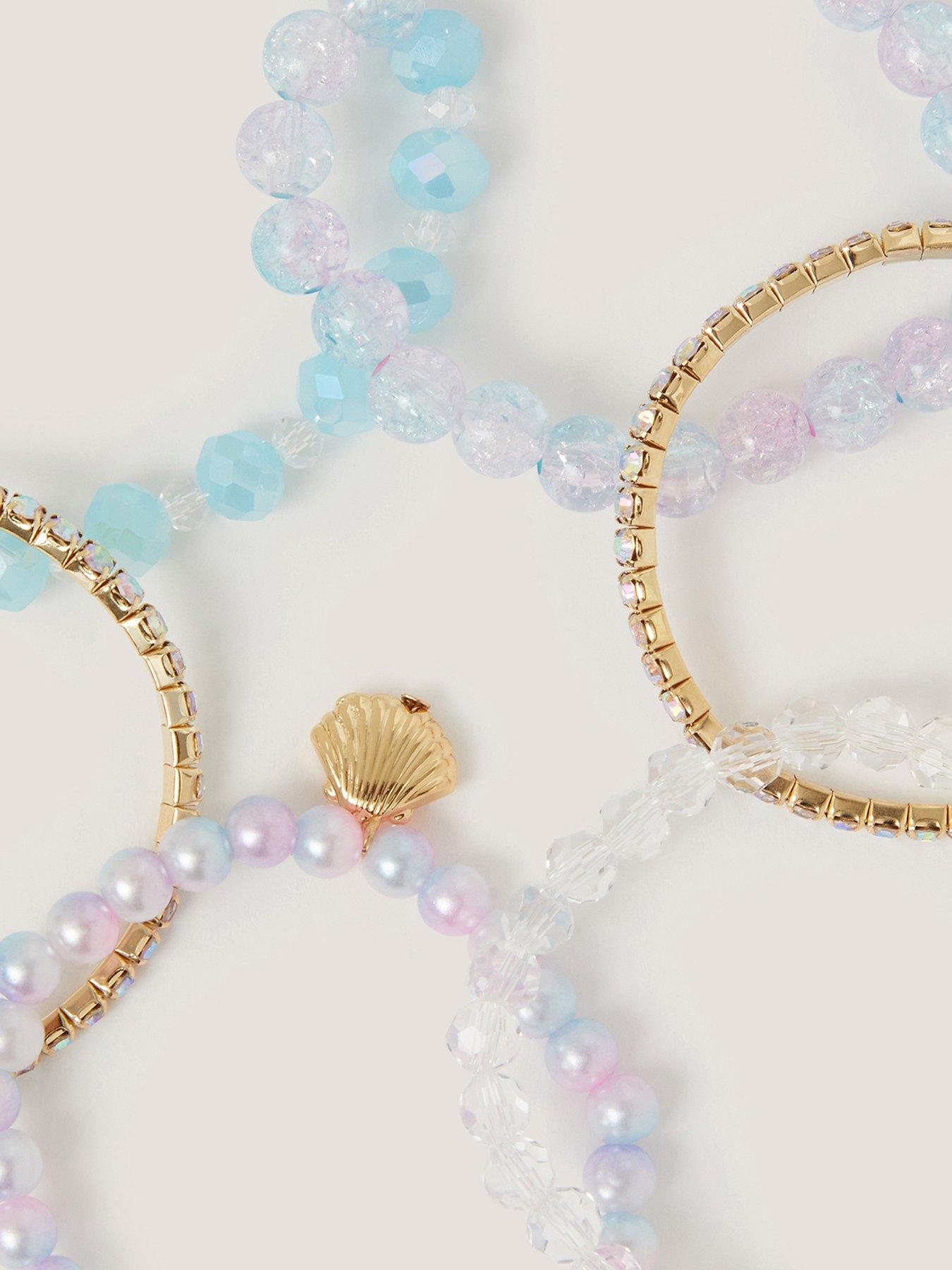 Image 2 of 4 of Monsoon Girls 6 Pack Mermaid Bracelets - Multi